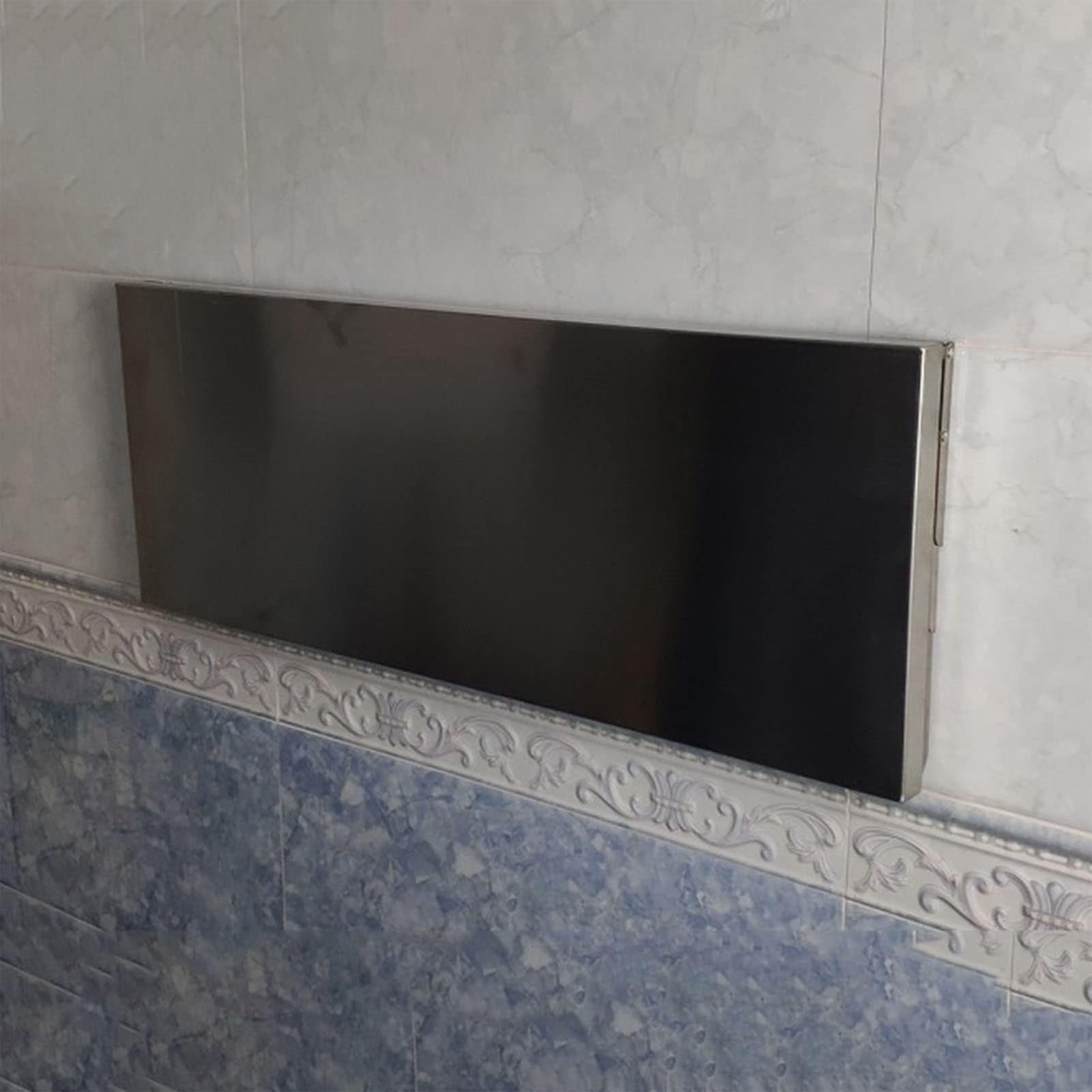 Scrivania galleggiante da parete con staffe in metallo, per casa, ufficio, studio, lavanderia, banco da lavoro pieghevole per garage o cantina, 60 x 40 cm