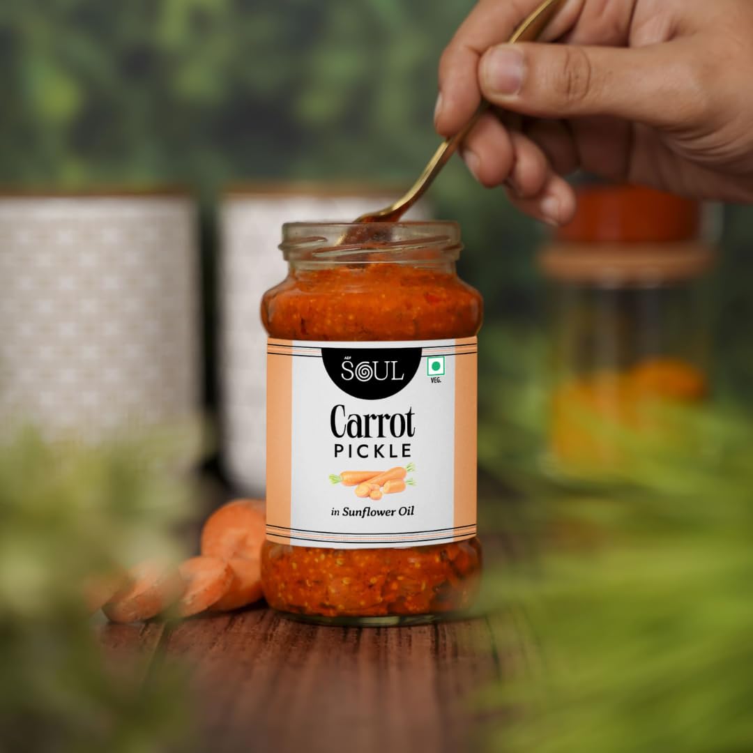 Soul Carrot Pickle 380g -Crunchy Delight in Sunflower Oil 1