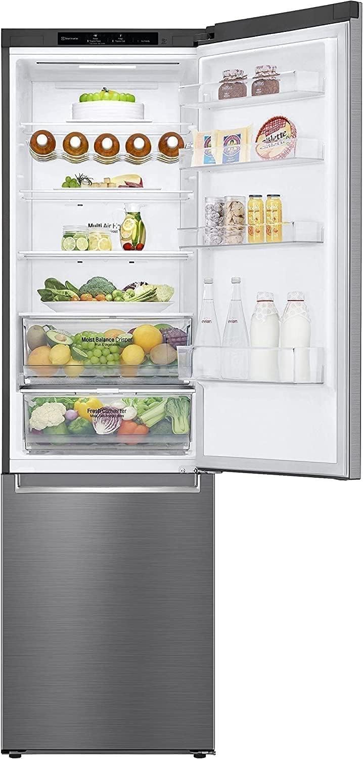 LG GBB62PZGGN Frigorifero Combinato Total No Frost con Congelatore, 384 L, 35 dB, Compressore Smart Inverter, Linear Cooling, Door Cooling, Fresh Converter - Frigo con Freezer e Display LED Interno