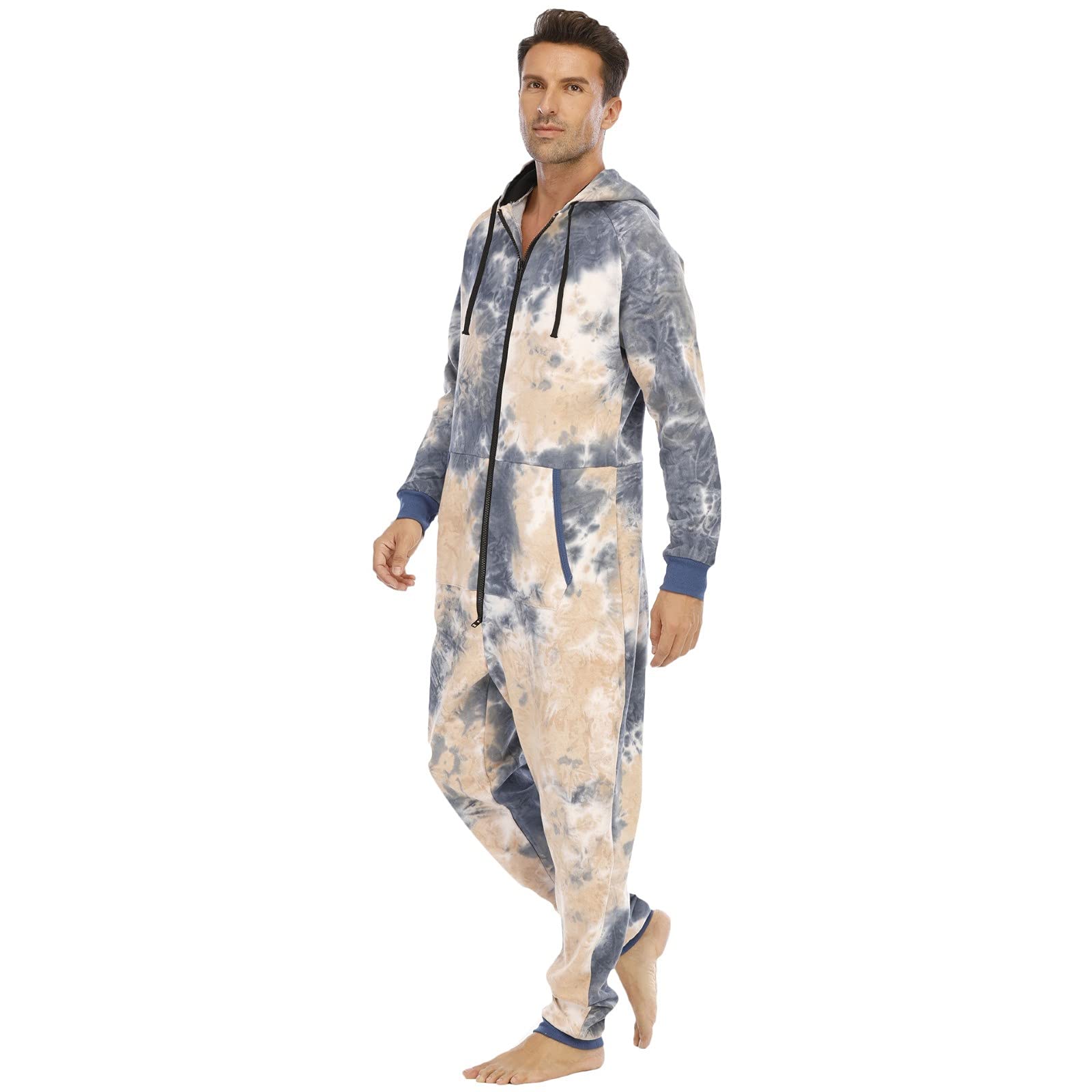 Pijama largo para hombre de algodón, pijama de dos piezas, conjunto de pijama, pantalones y camiseta monocromática para hombre, mullido, pijama de dos piezas, conjunto de ropa de dormir, Blanco, XXL