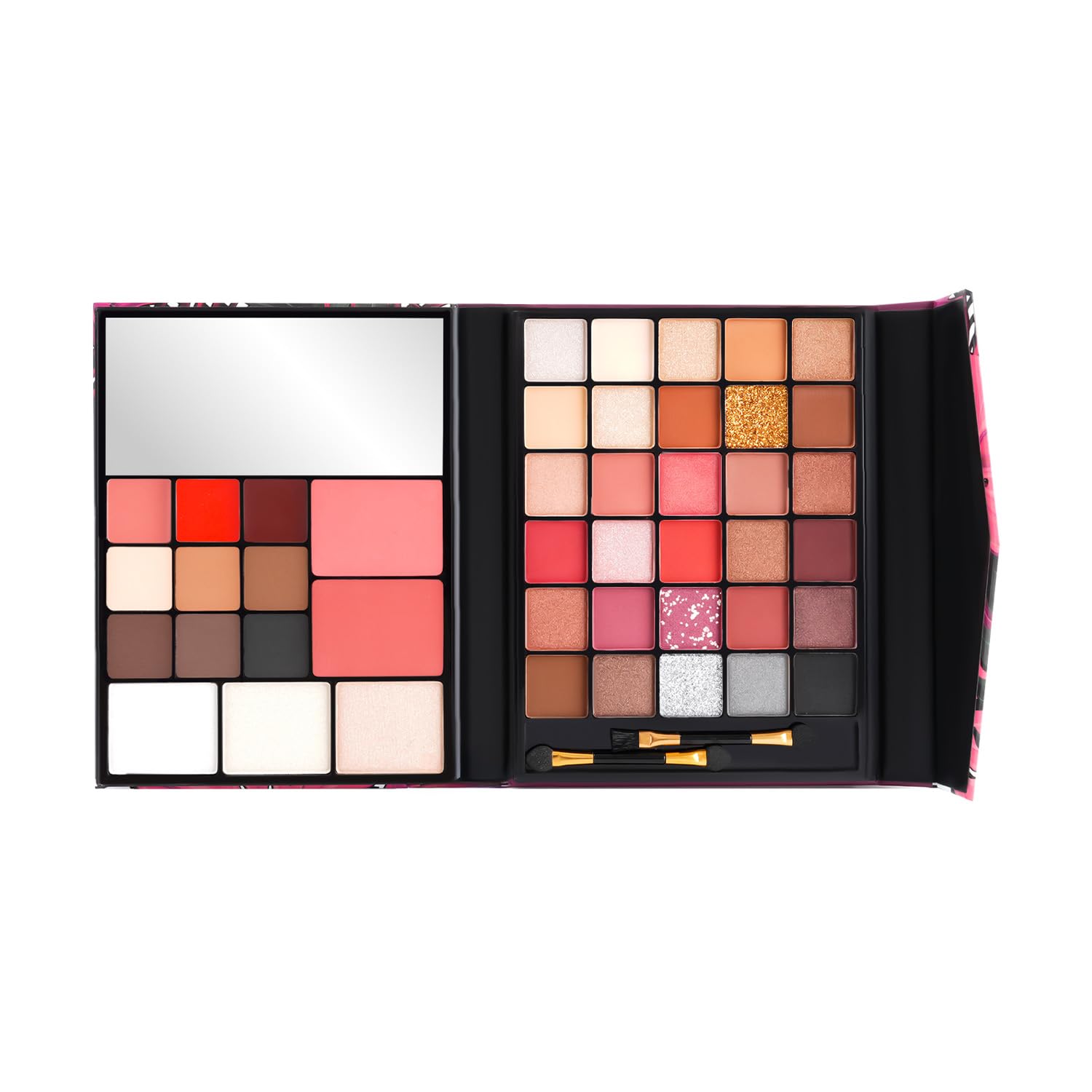 ME-ON Iconic Pro Makeup Kit | All-in-One Palette with Eyeshadow, Highlighter, Blusher, Lip Color, Contour and Eyebrow Powder | Highly Pigmented | Beginner Friendly, Professional Finish | Smooth Blend | Versatile for Any Look-image-5