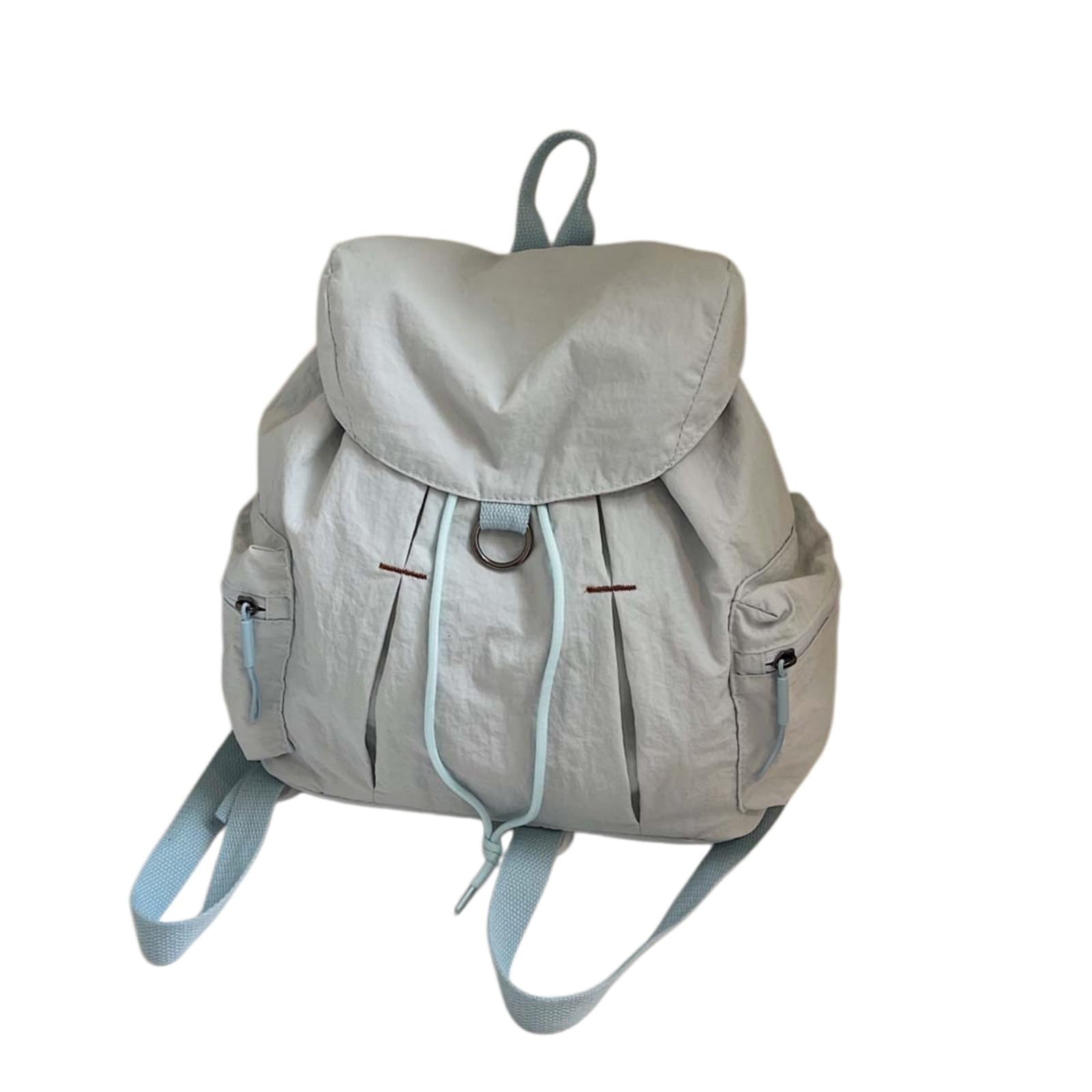 Zaino A Flap Cordone Leggero delle Donne Grande capacità per L'uso della Mamma dello Shopping All'aperto del Pendolare-Blue