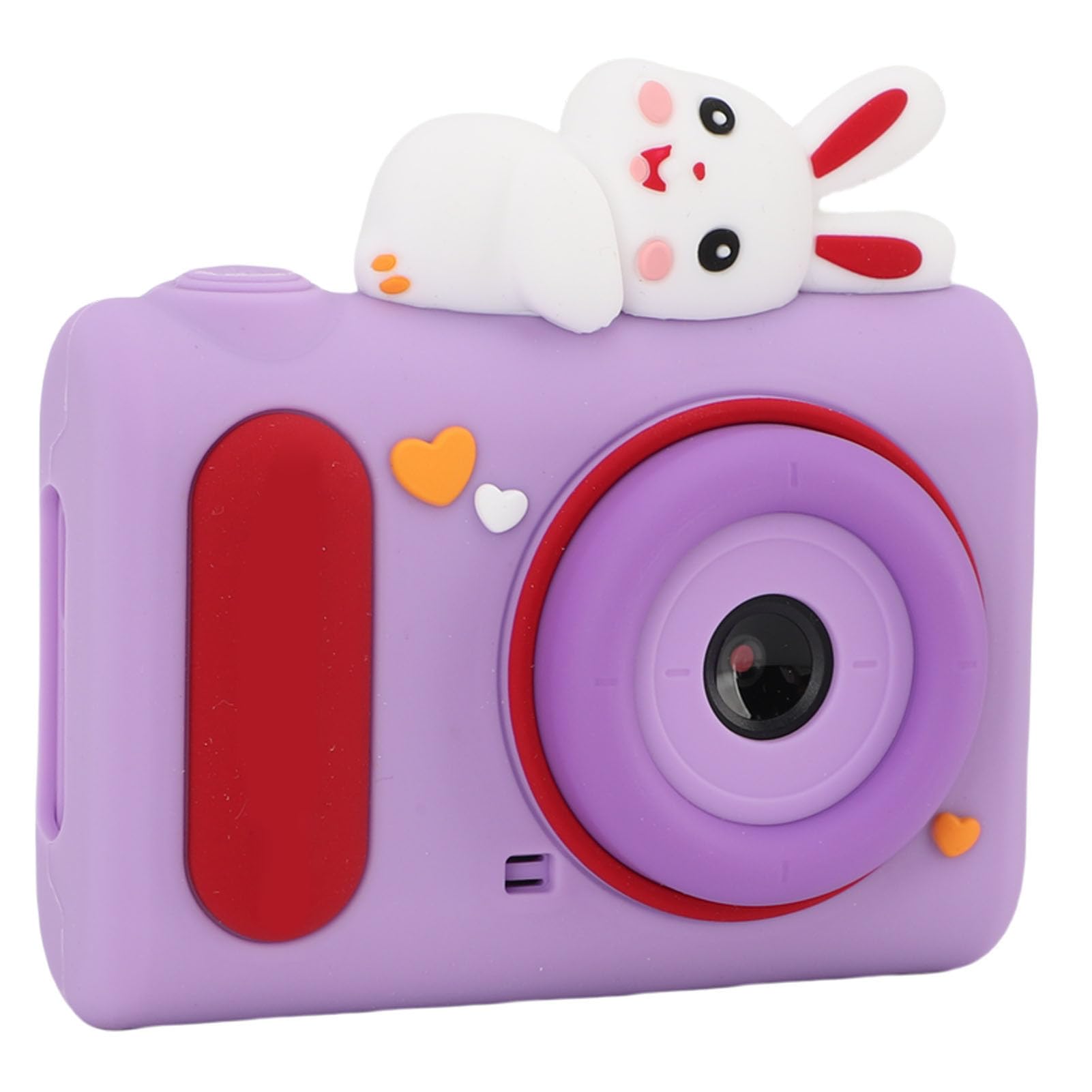 CUIFATI Digital Camera, Cute Digital Camera Silicone Cover Double Lens for Birthday (Purple)