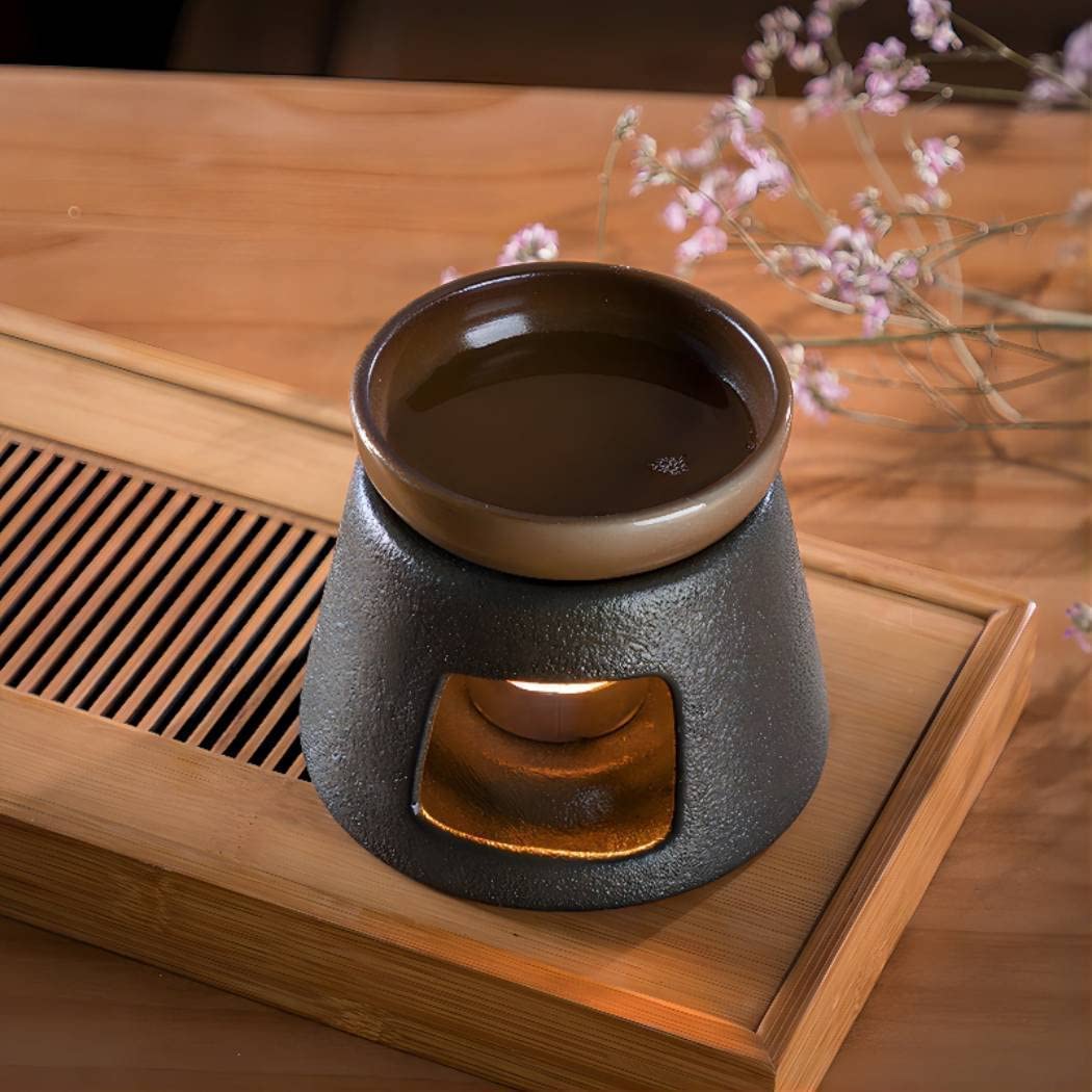 Ätherölbrenner, Aromaöl-Diffusoren, Keramik-Kerzenständer, Vintage-Schwarz