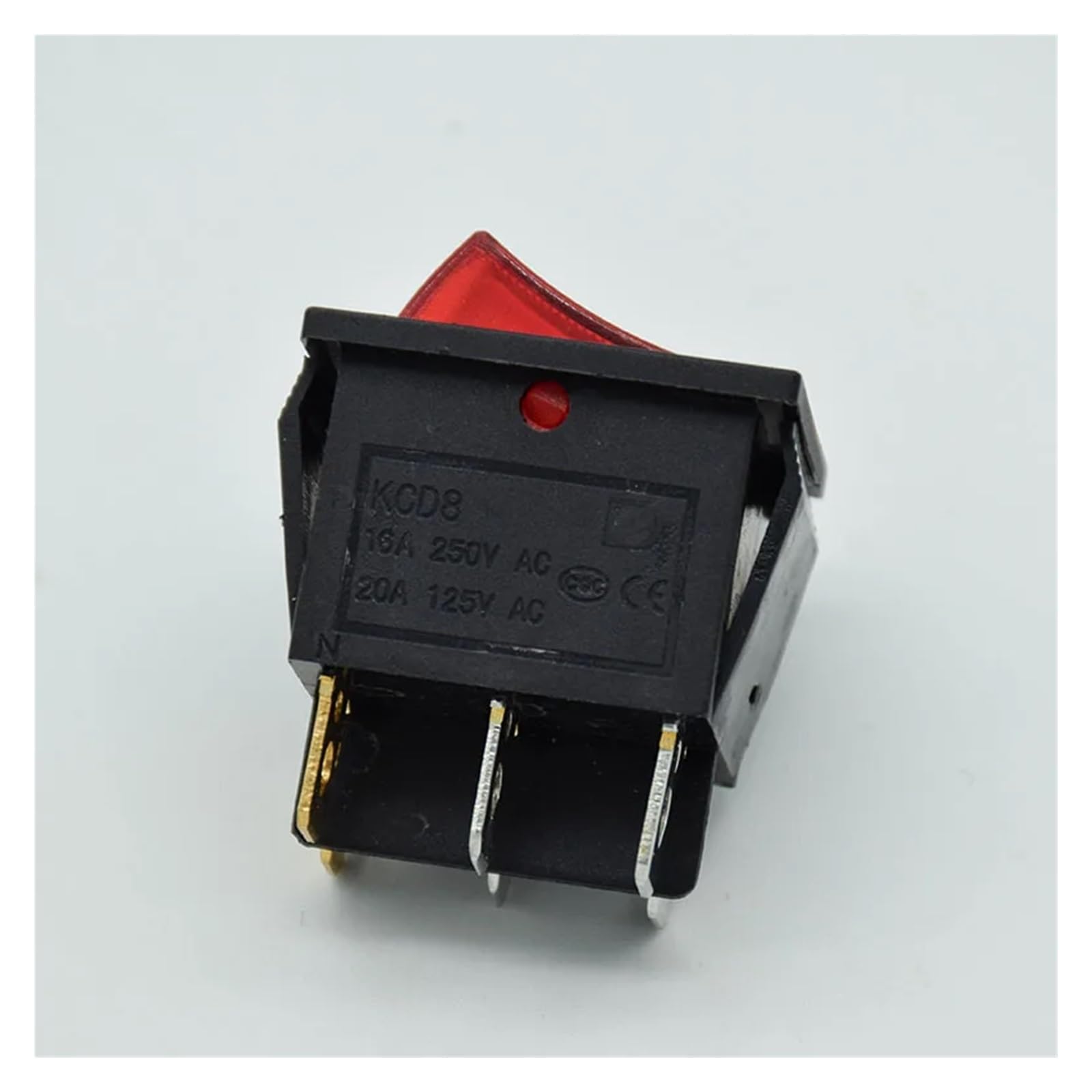 2pcs 6PIN Red Double Light Rocker Switch Waterproof ON-Off Boat Power Switch 16A 250V/ 20A 125V