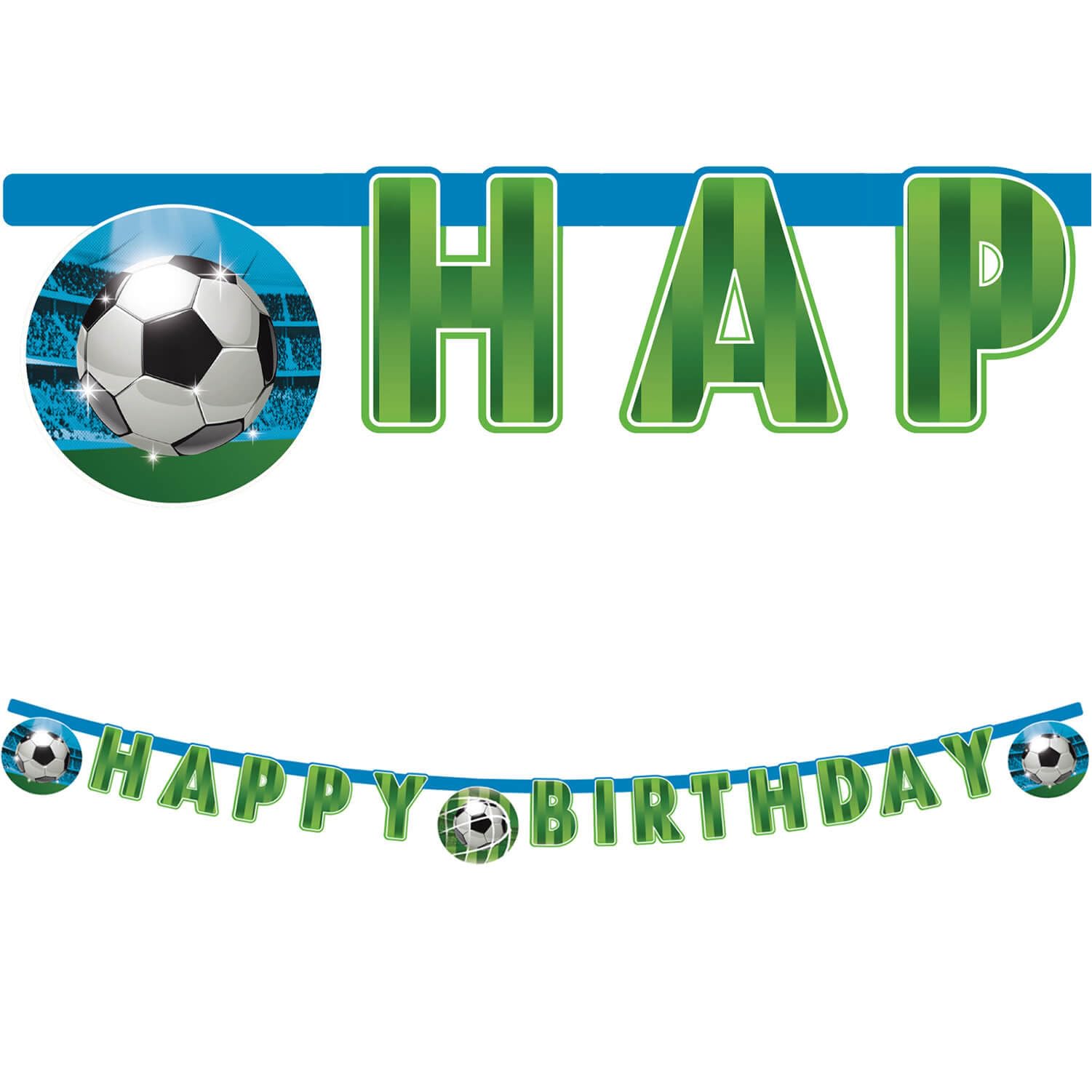Procos - Banner Birthday Happy Birthday Ball Soccer Fans Party in Paper FSC, PR93751