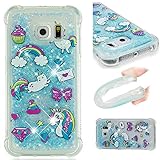 Asdsinfor Galaxy S6 Edge Case Fashion Shiny Transparent Soft TPU Creative Cartoon Cute Quicksand...