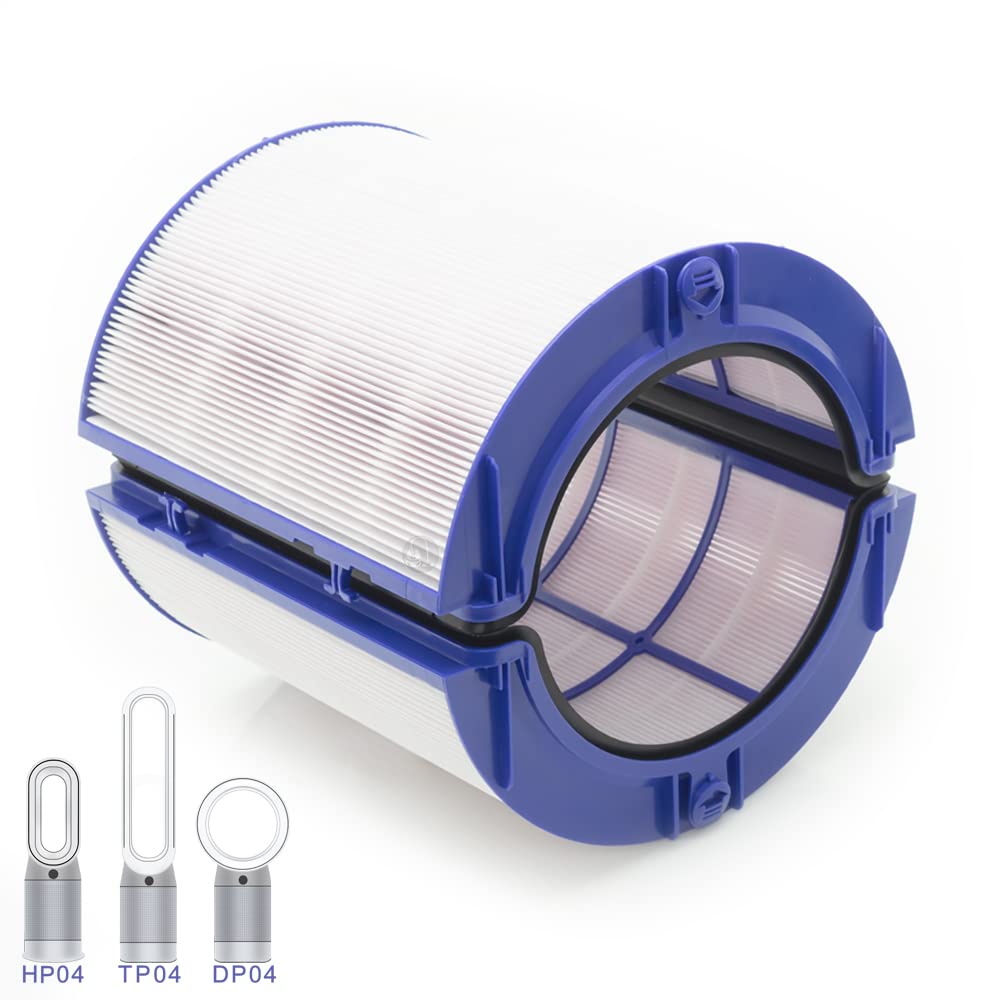 PRIMEBAG - Filter kompatibel mit Dyson Pure Cool TP04 DP04 Pure Hot+Cool HP04 Luftreiniger Heizlüfter Ersatzfilter mit Glasfaser Aktivkohle, Ersetzt 969048-05 968707-08 968708-08