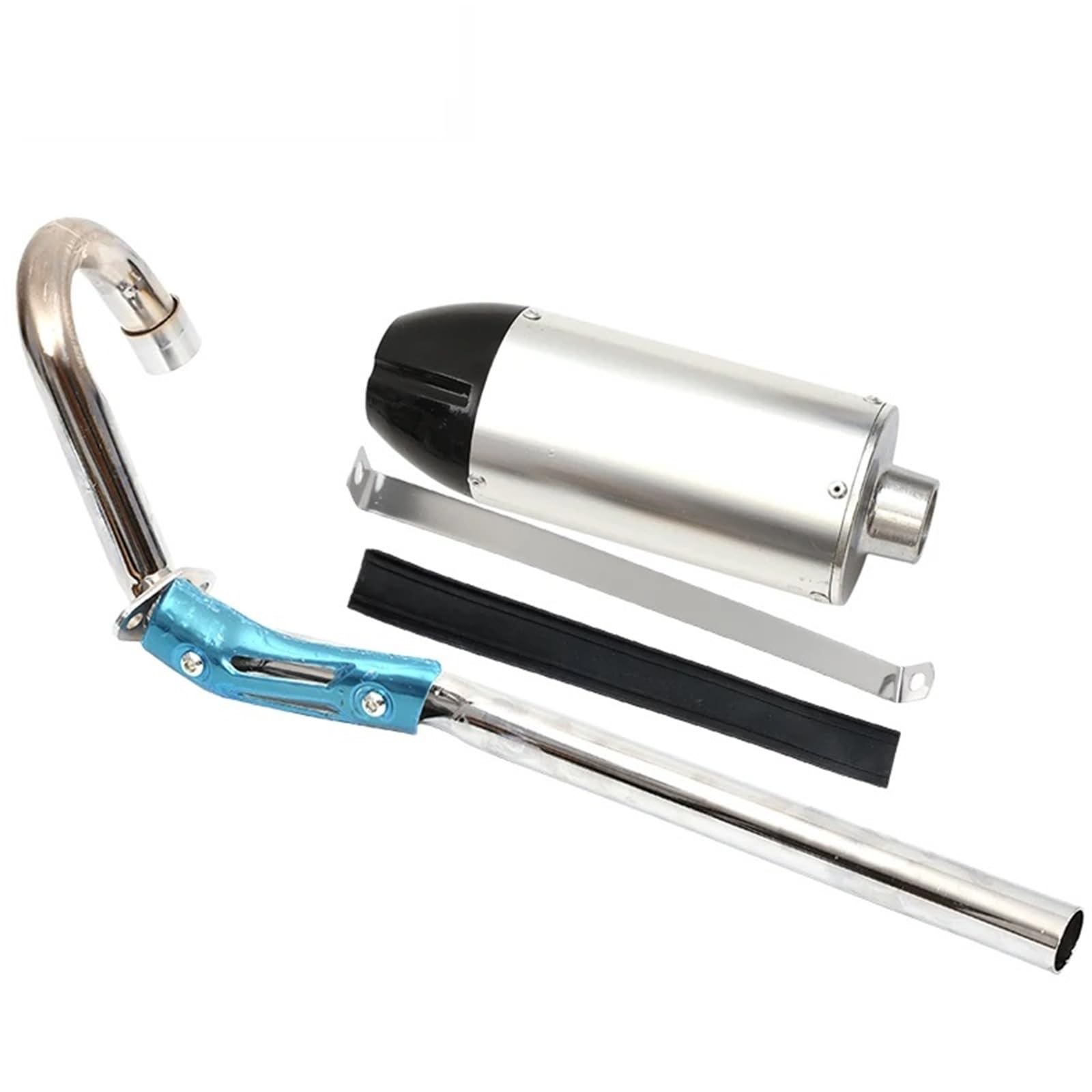 Silencieux echappement Kit d'assemblage de silencieux d'échappement pour moto, pour XR CRF50 50cc 110cc 125cc Motocross(Black)