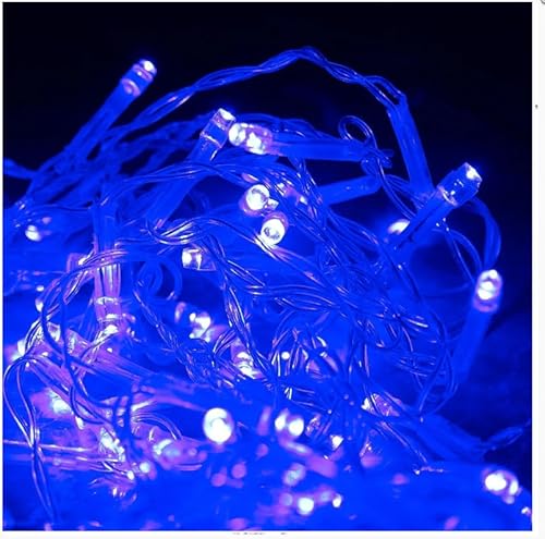 Pisca de LED waterfall com 160 Led 4M X 70CM 8 Modos Tomada Festas (Azul)
