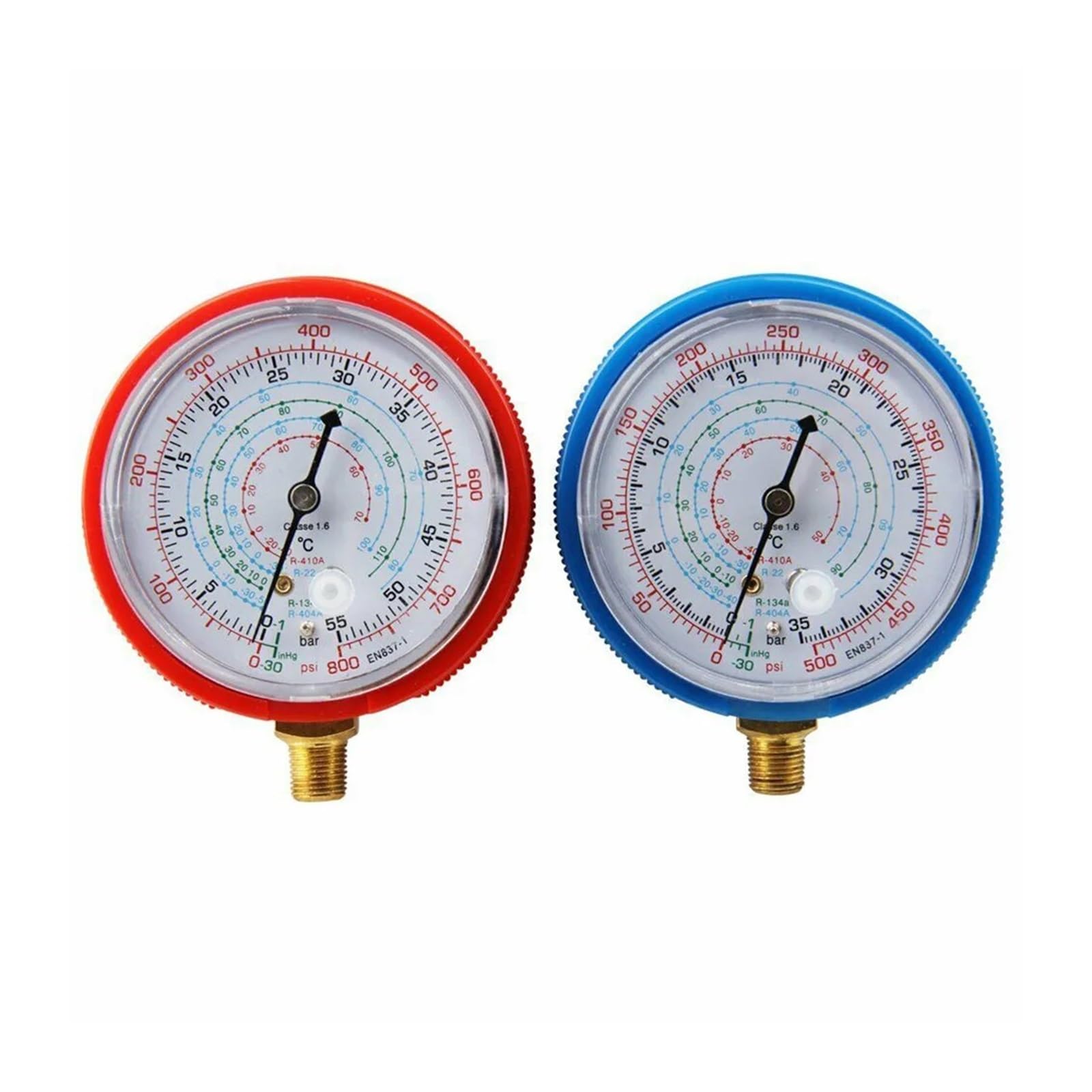 Manometer, R22 R404A R134A R410A Klimaanlagen-Manometer-Set, 2-teiliges Niedrig-Hoch-Messgerät, zuverlässig und langlebig