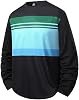 Camisa de manga larga a rayas para hombre, bloque de color, cuello redondo 1