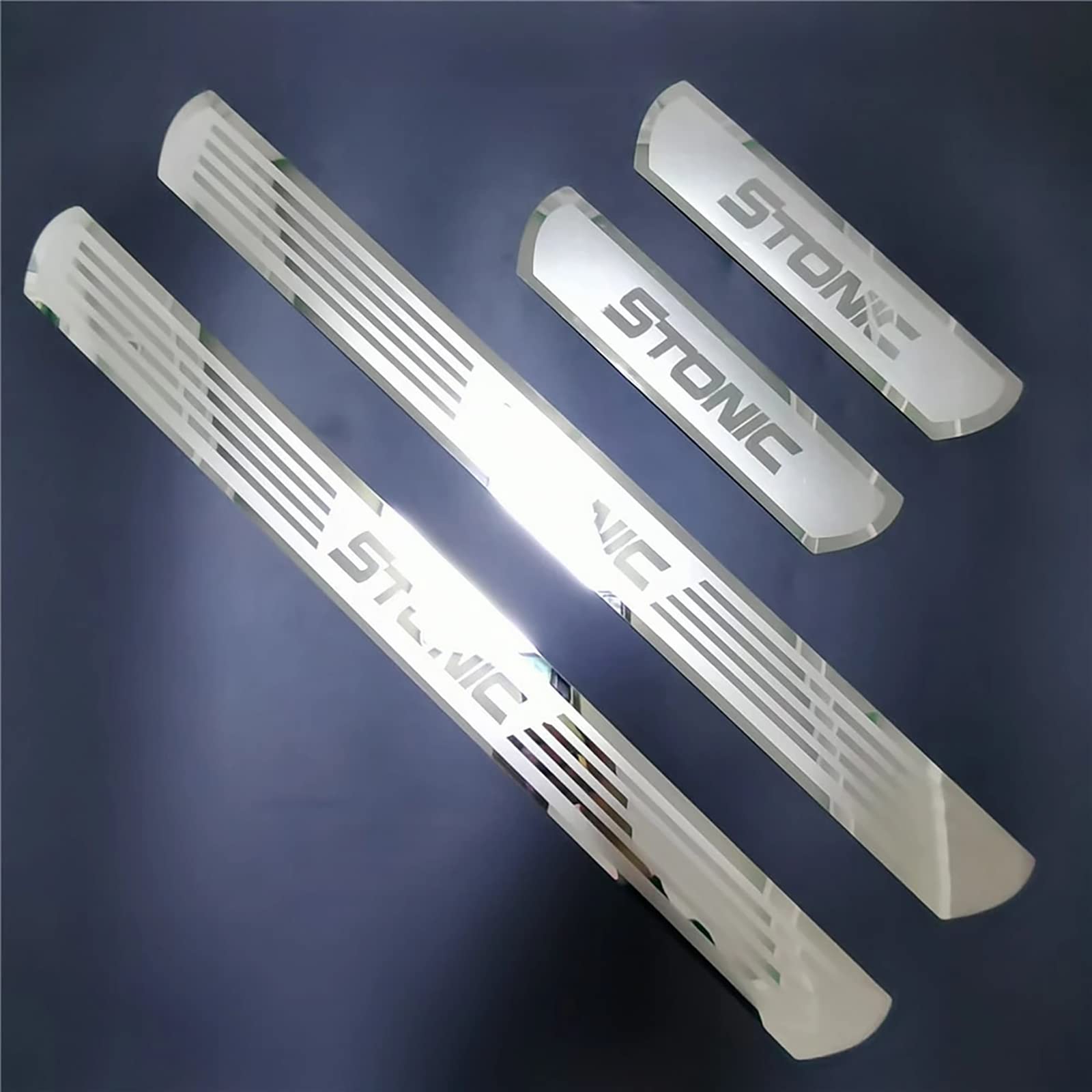 Türschwellen Schutz Für Kia Stonic - 4-tlg. Kohlefaser Aufkleber Set