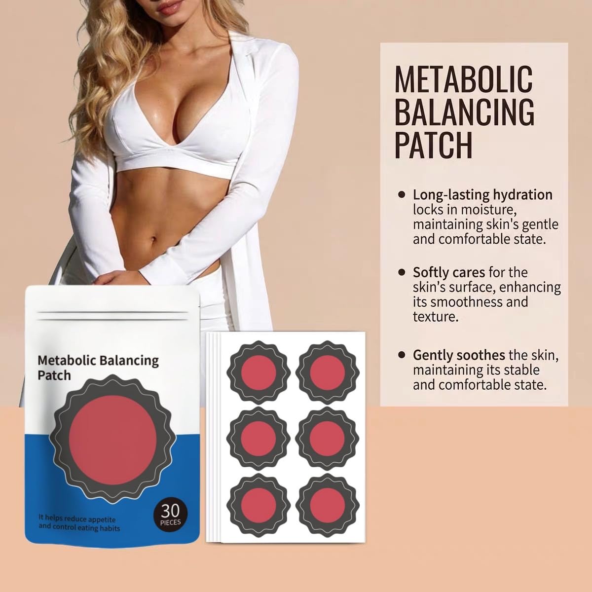 Metabolic Balancing Patches, 2-Pack (30 Pieces Each, Total 60 Count) - Discreet Daily Wellness Support Patches for Easy Application — view 5