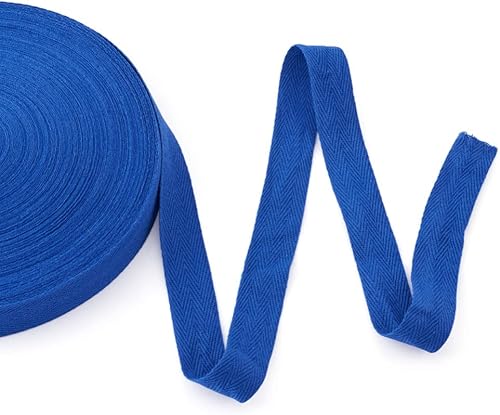Cinta de sarga de algodón azul real de 34 pulgadas de ancho, cinta de sarga de algodón natural, cinta de espiga de algodón natural, cintas de sarga