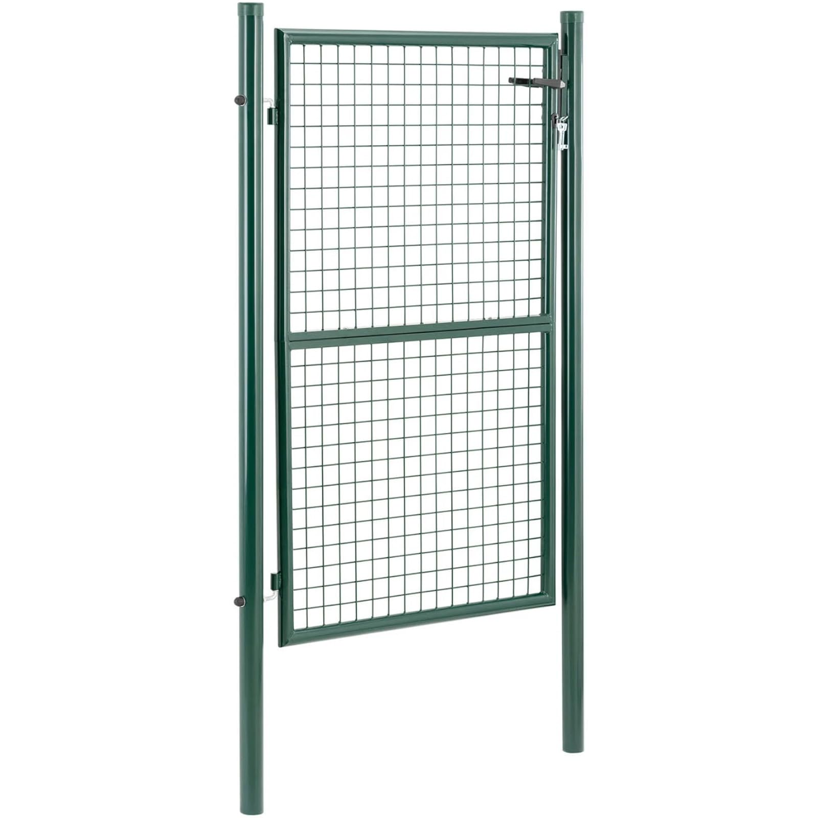 WIE-GG-150 Puerta de jardín 107,50 x 196 cm Acero (recubierto en polvo) Puerta de jardín metálica Puerta de jardín metálica Puerta de valla metálica