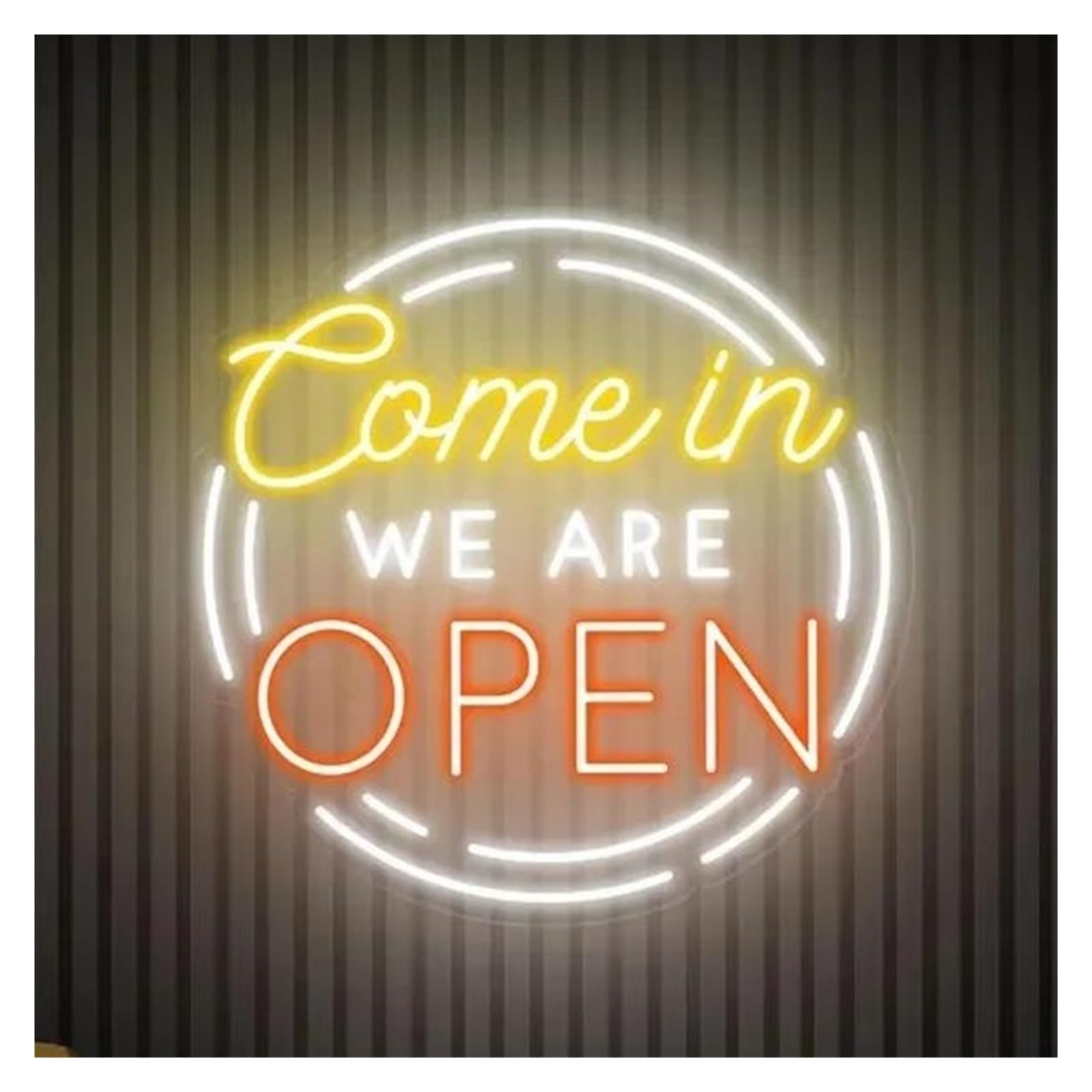 Shouxi B Sign Lamp Neon Light Come In We Are Open Usiness Ar Store Clubs Cafes Window Display Decor Welcome Sign 50Cm