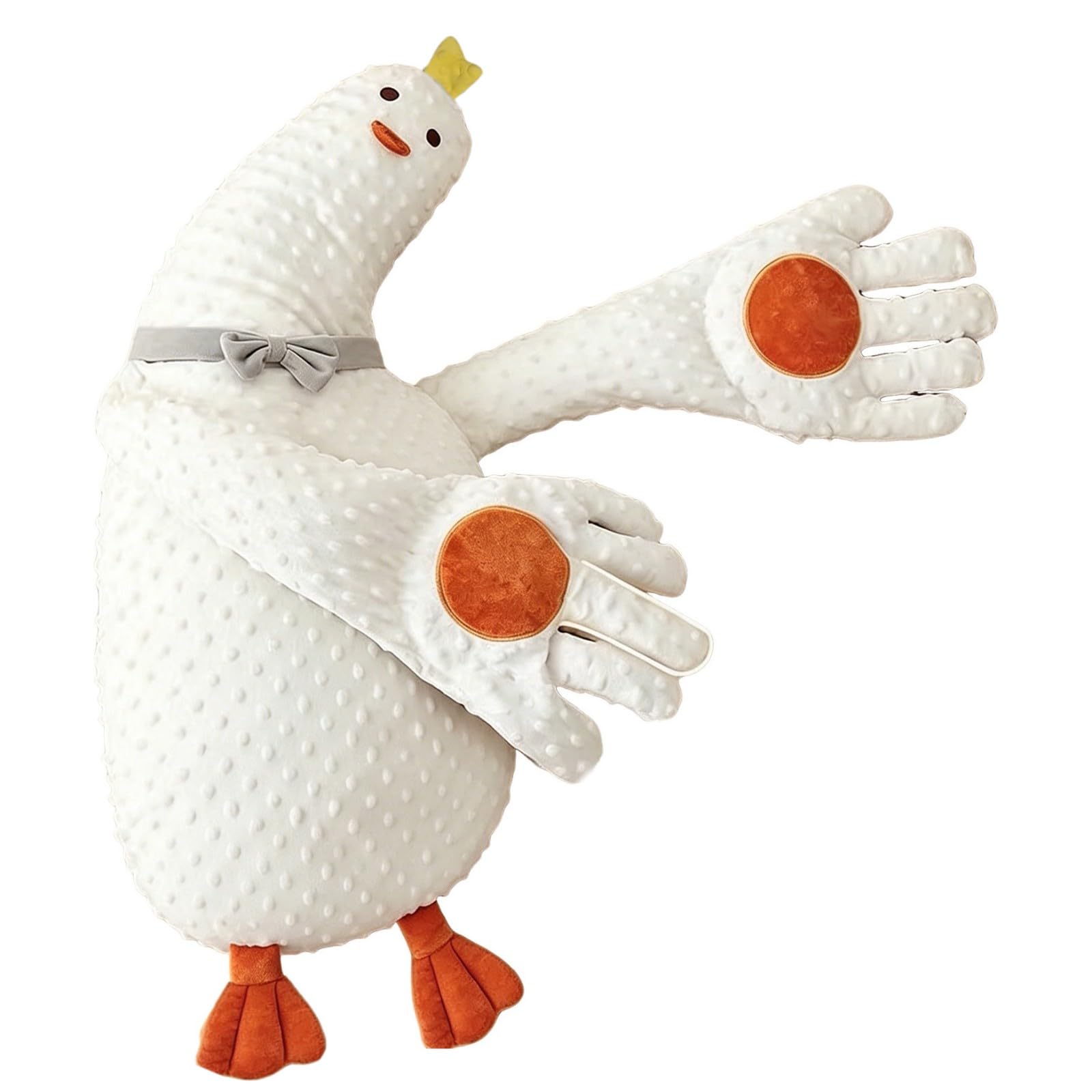 Patting Sleeping Hug Pillow, Remote Control Patting & Vibrating Design, Soft Long Arm Sensory Calming Body Pillow for First Day at School Rest Bedroom Decor Birthday (chicken)