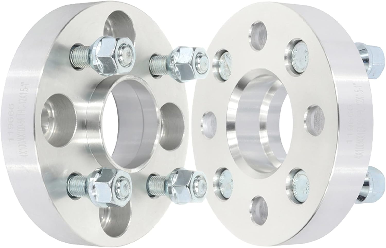 1" 4x100 Hubcentric Wheel Spacers Fits for Civic del Sol 1993-1997, for Fit 2007-2012, 12x1.5 Thread Size 56.1mm Hub Bore Wheel Accessories Parts