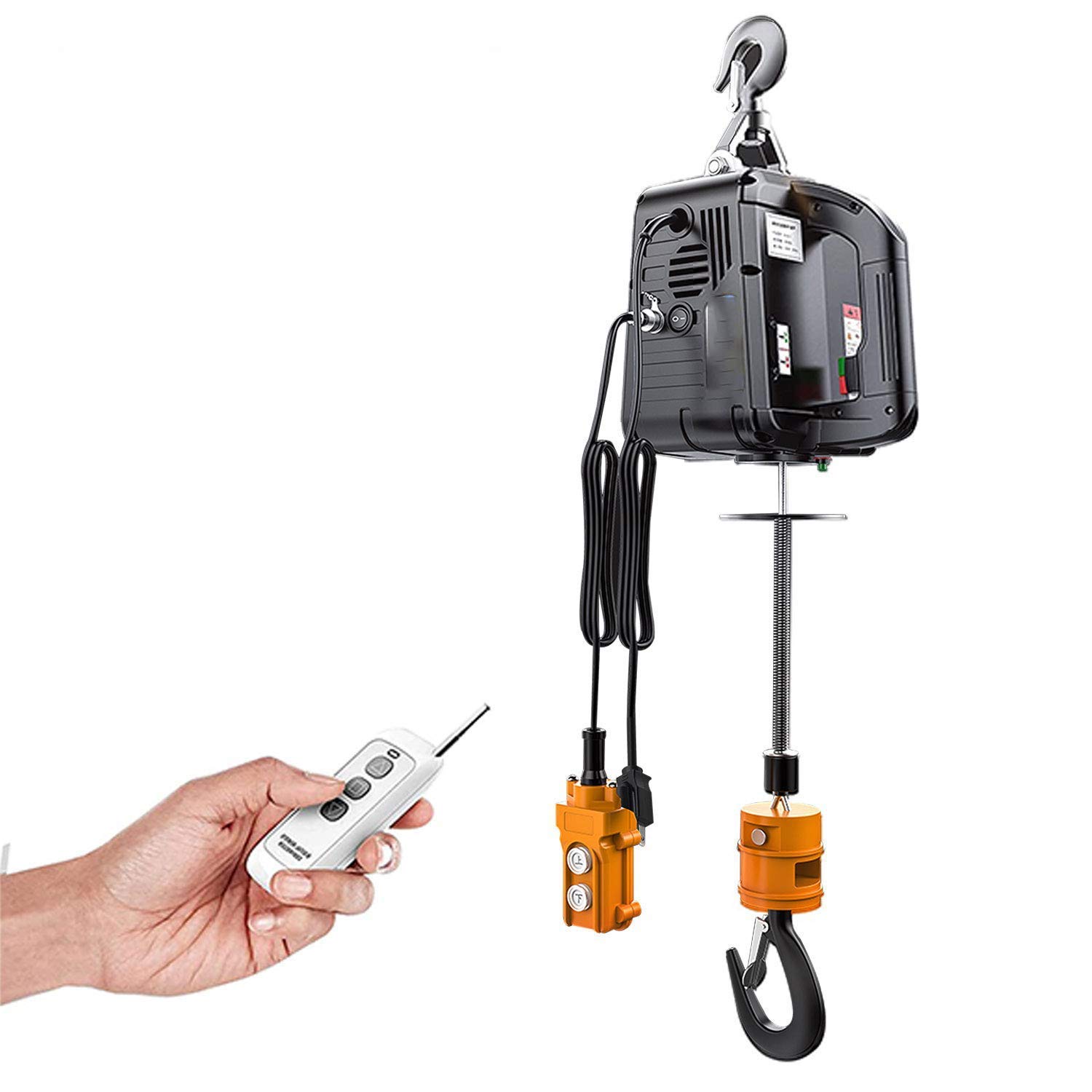 Buy NEWTRY 3 in 1 Electric Hoist Lift Crane 660lb Wireless Remote Control 11.8m/38ft 1500W