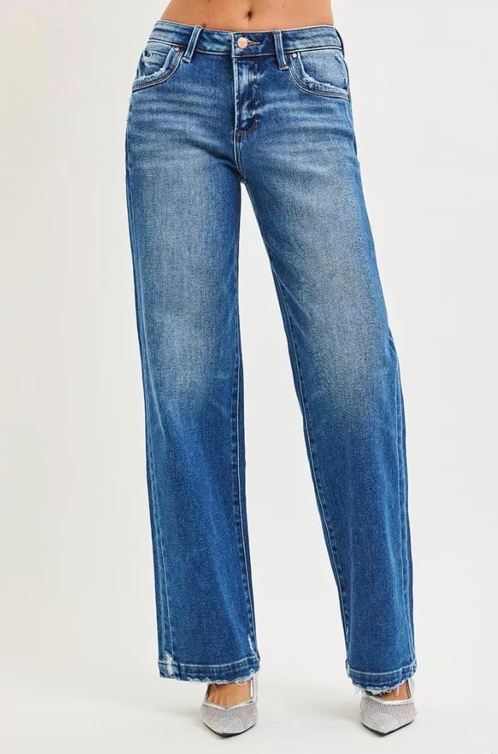 Risen Slouchy Jeans with Side Seam Detail- Ivory Gem