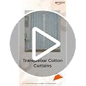 Image of Tranquebar Curtain Co. Cotton Curtains 7 Feet Long Set of 2, 60-65% Room Darkening, Blue & Green Watercolor Chevron Print, Door Curtains 7 Feet Set of 2, BackTabs, Raya (213 cm) - Set of 2