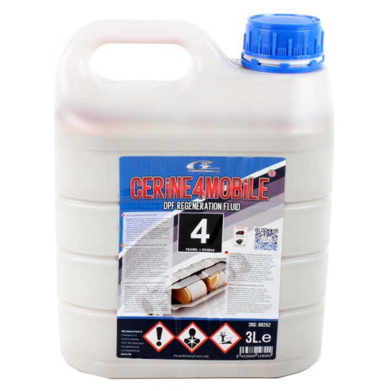 3L Bidon Additif FAP Cérine Extend NOIR avec Tuyau Remplissage compatible pour Peugeot Citroen à partir de Mars 2010 OEM 1623961680