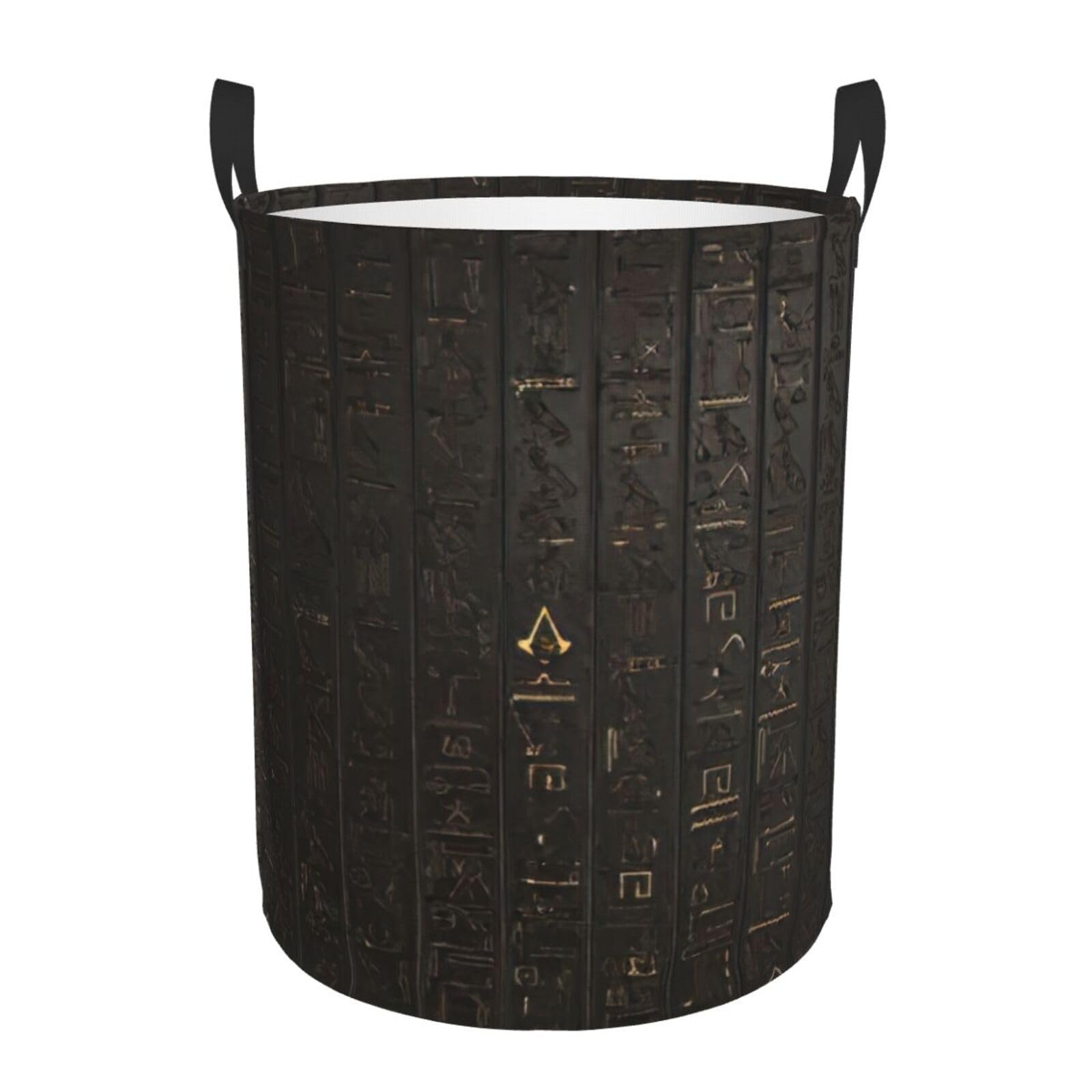 Panier à linge haut avec hiéroglyphes pour organiser le linge de la chambre