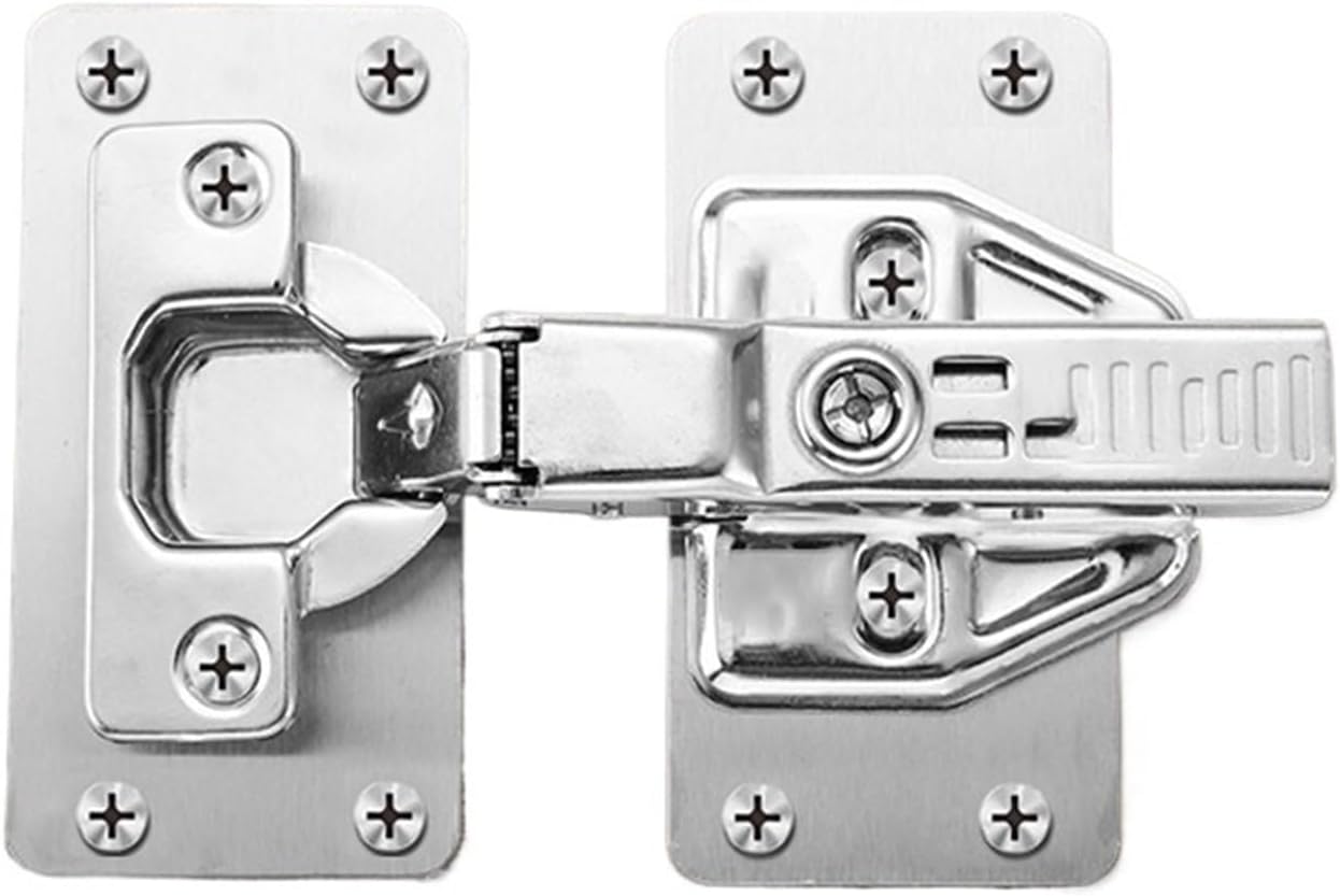 2-10Pcs Hinge Repair Plate Cabinet Hinge Repair Plate Stainless Steel Hinge Door Hinge Mounting Fixing Plate(8Pcs-(4PAIRS))