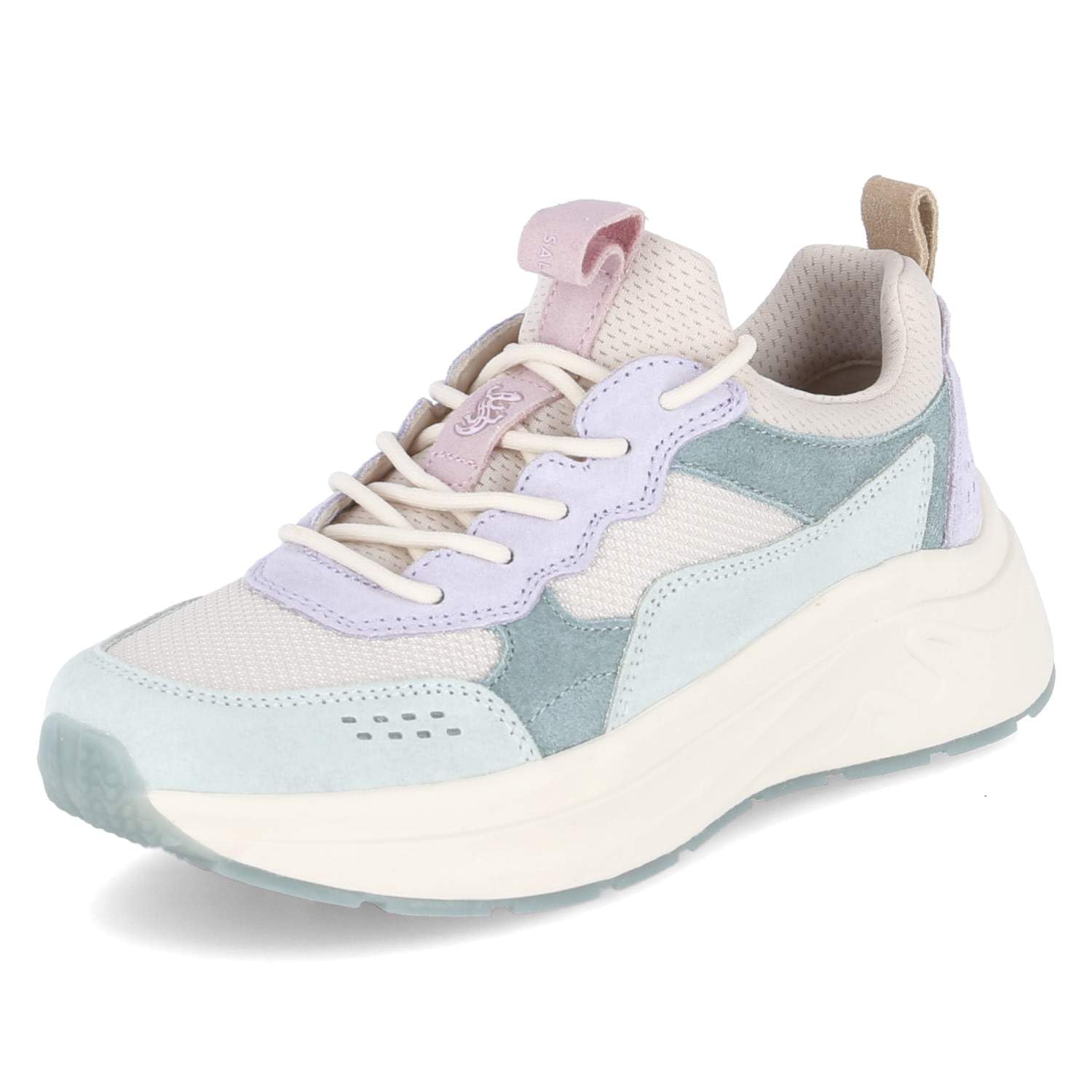 Salamander Damskie buty typu sneakers HILDEN beżowe kolorowe skóra i tkanina