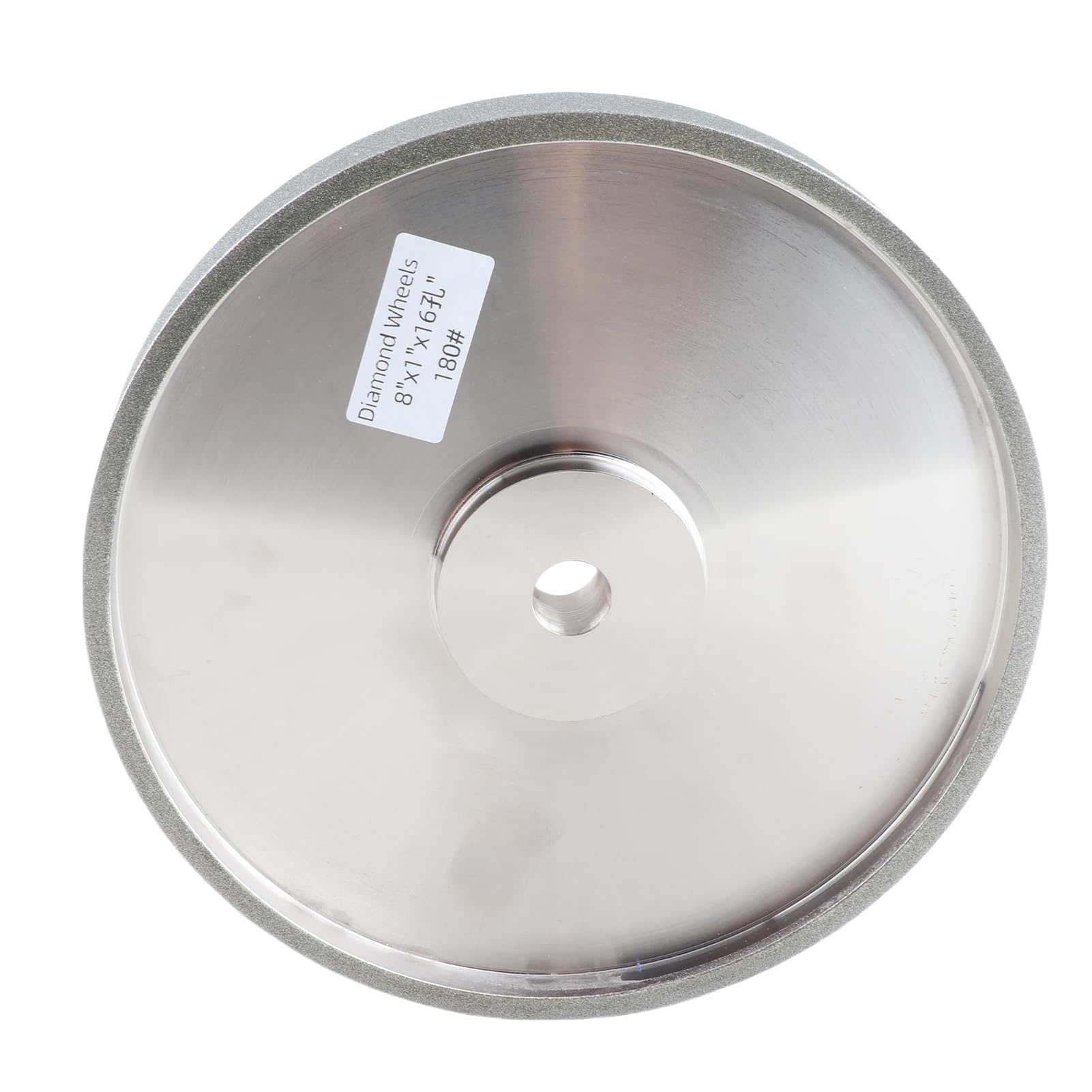 Srliya Muela Abrasiva de Diamante de 8 Pulgadas Muela Abrasiva Plana Galvanizada de Grano 180 con Husillo de 1 Pulgada de Ancho de 5/8 Pulgadas para Amoladora de Banco Afilado de