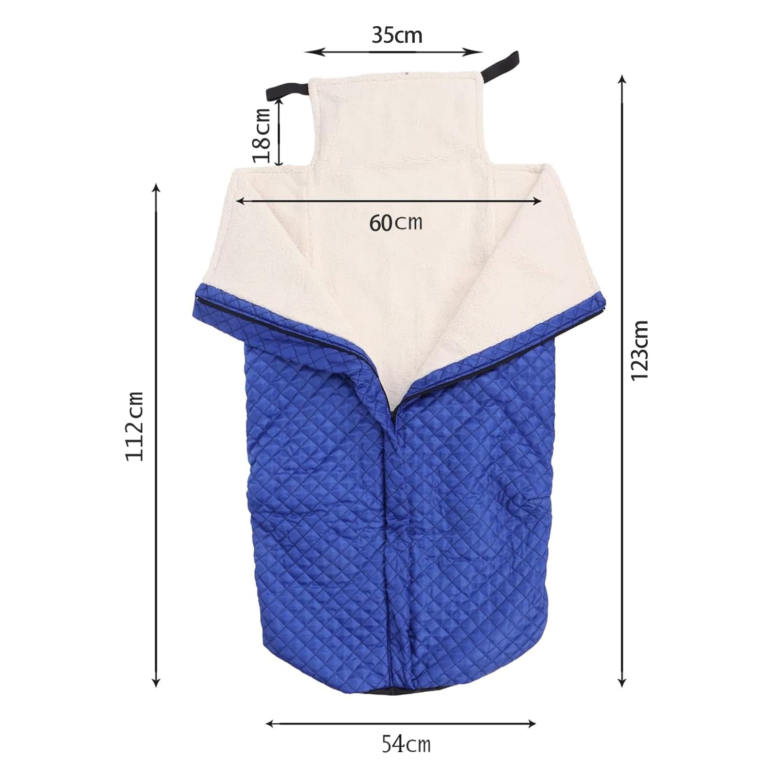 Rollstuhldecke, Schlupfsack für Rollstuhlfahrer, Verdicken, Warme Rollstuhl-Fleece-Wickeldecke，Rollstuhldecke mit Innentasche - Gefütterter Regenschutz Fußsack((Blau)