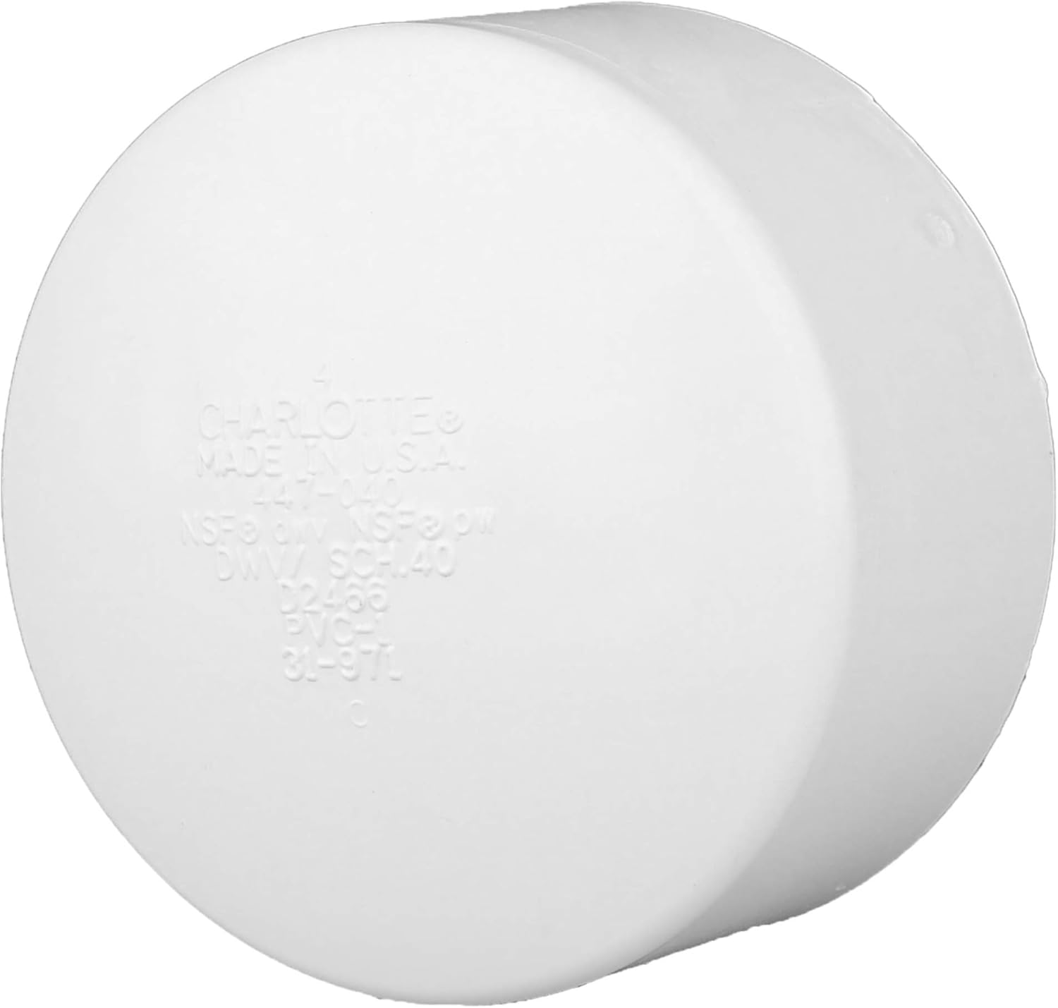 Charlotte Pipe & Foundry PVC 00116 1200HA Plastic Pipe Fitting, DWV Cap