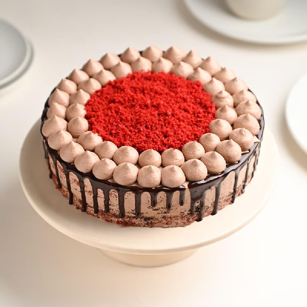 FlowerAura Delicious Silky Smooth Fresh Chocolate Velvet Fusion Cake Gifts For Birthday, Anniversary, Valentines Day, Mothers Day, Christmas, Wedding (Same Day Delivery) (0.5Kg) (B0CKTG9CJY) Amazon Price History, Amazon Price Tracker