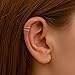 Fake Silver Ear Cuff – Faux Helix Spiral Cartilage Earring, 20 Gauge Clip-On Double Hoop - 925 sterling Silver Non Piercing Ear Jewelry for Women