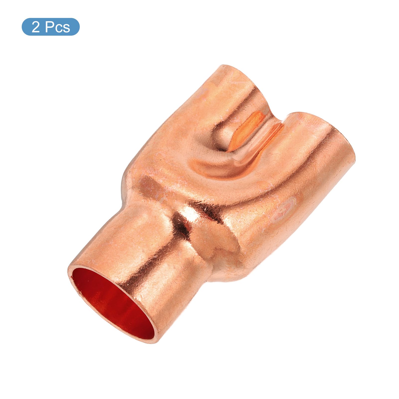 PATIKIL 7/8" x 5/8" x 5/8" ID Tee Y Type Copper Fitting - Image 3