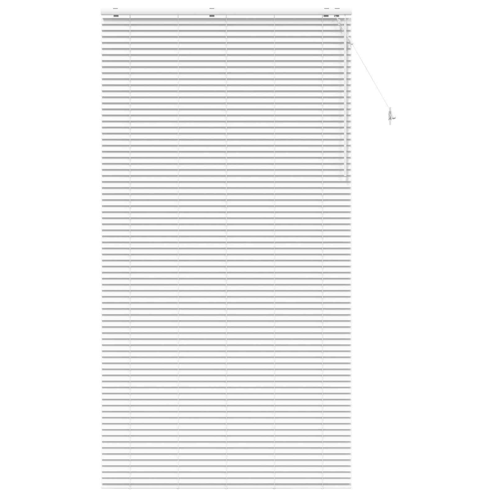 Persiana de madera blanca 140 x 250 cm: estor de paulownia maciza duradero y fácil de instalar