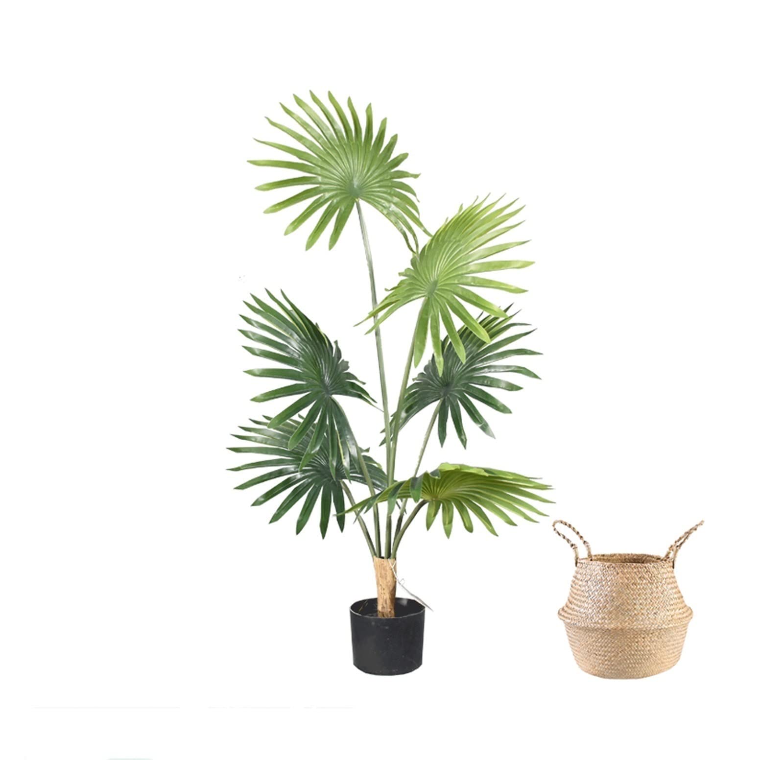 AYCDL Artificial Plants Indoor Faux Plant Palmetto Tree Potted Plant 47 Inch Artificial Potted Tree Artificial Tree for Home Living Room Decor Fake Plant,