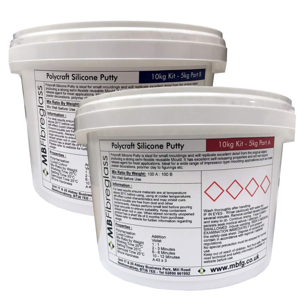 Polycraft Silicone Putty RTV Mould Making Rubber - 10kg Kit