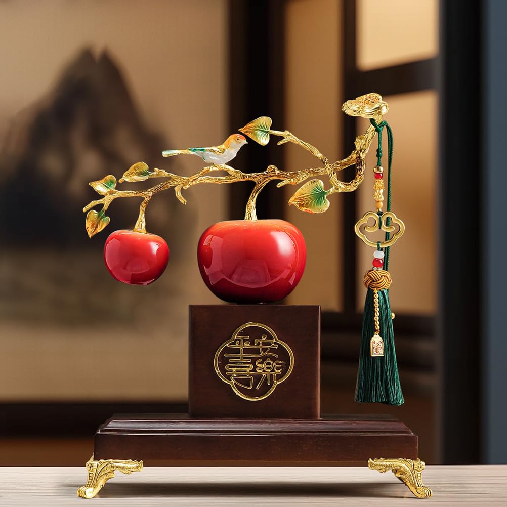 Ozdoby Feng Shui Bogactwo Figurka kolekcjonerska Fengshui Blat Chiński pulpit Orientalny chiński Tajemniczy wystrój Prezenty Świetne do uzdrawiania w domu lub biurze,Red
