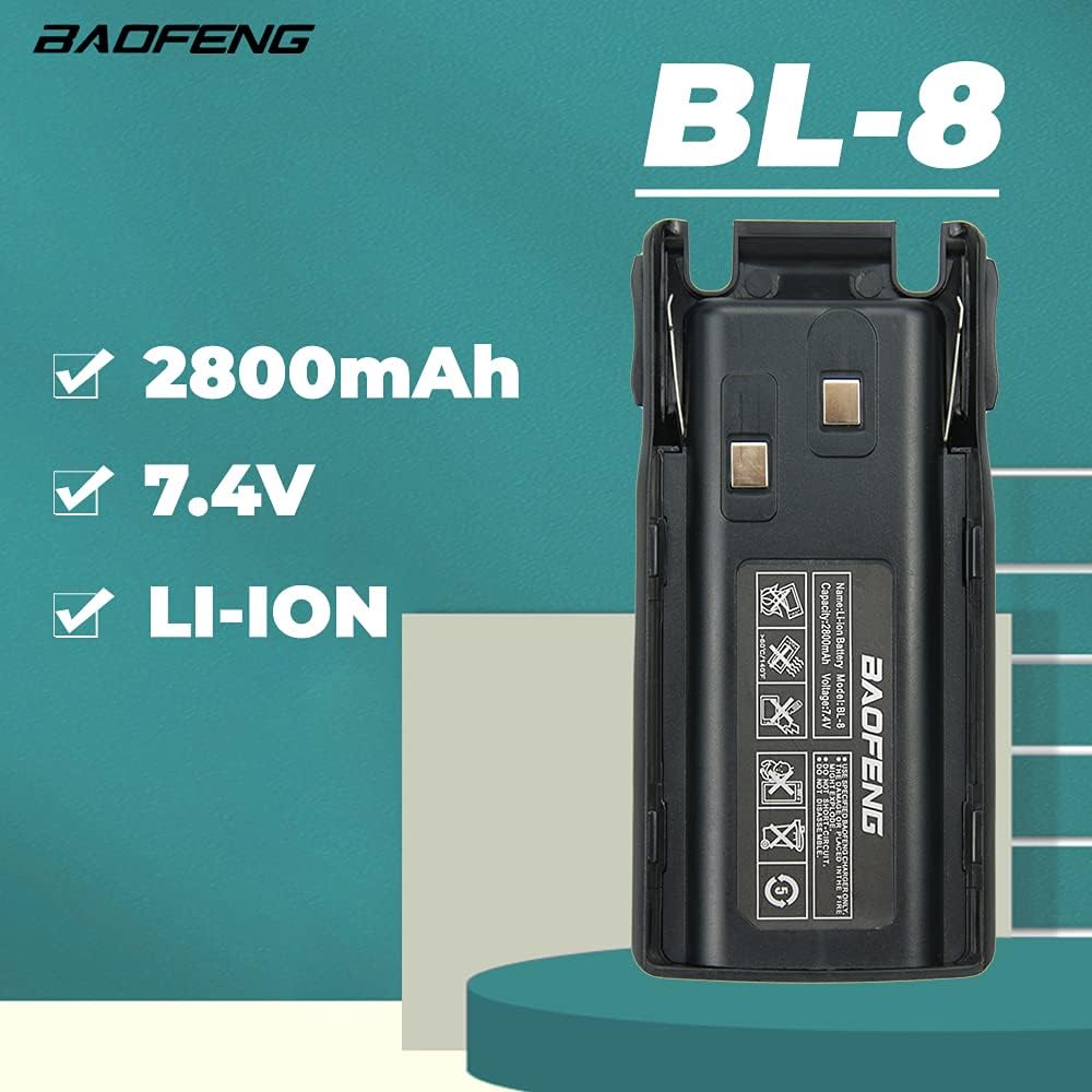 Vineyuan 7.4V 2800mAh BL-8 Li-ion Replacement Battery for BF-UV82 UV-8D UV-89 UV-82HP UV-82HX Two Way Radios Battery : Electronics
