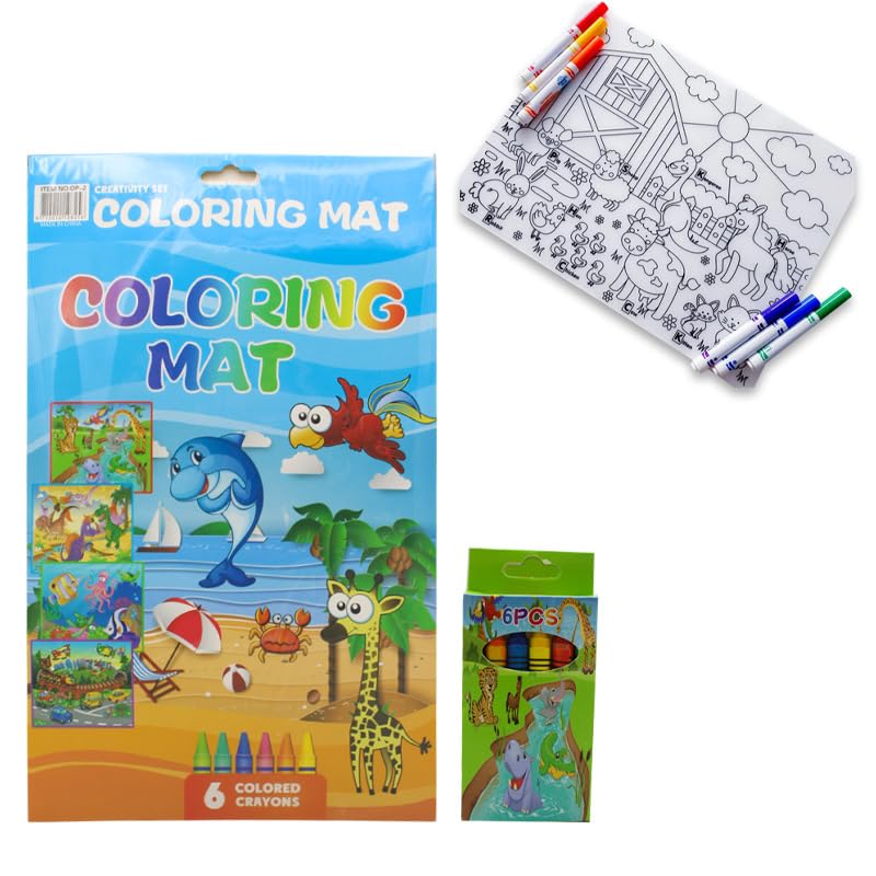 Prezzie Villa Coloring Mats for Boys & Girls with Outer line to Sketch| Choose Yours Theme | 3+ Year | Washable & Reusable Toy Coloring Mat (B0CJY4NYV6) Amazon Price History, Amazon Price Tracker