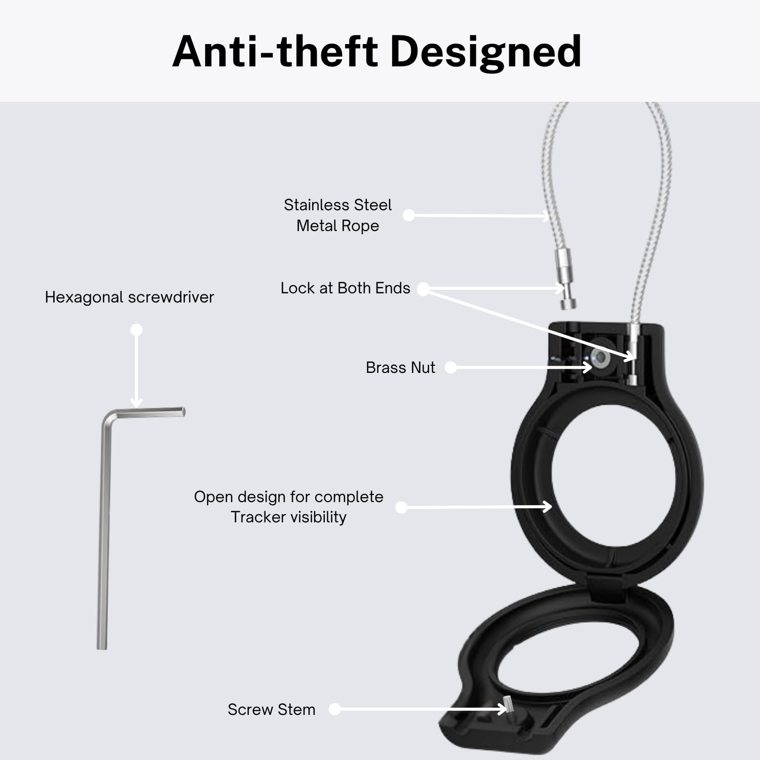 SmartLock Cadenas de suivi des bagages approuvé par la TSA - Compatible avec Apple Find My App, Bluetooth GPS Tracker, batterie remplaçable non rechargeable, localisateur d'objets perdus pour voyage