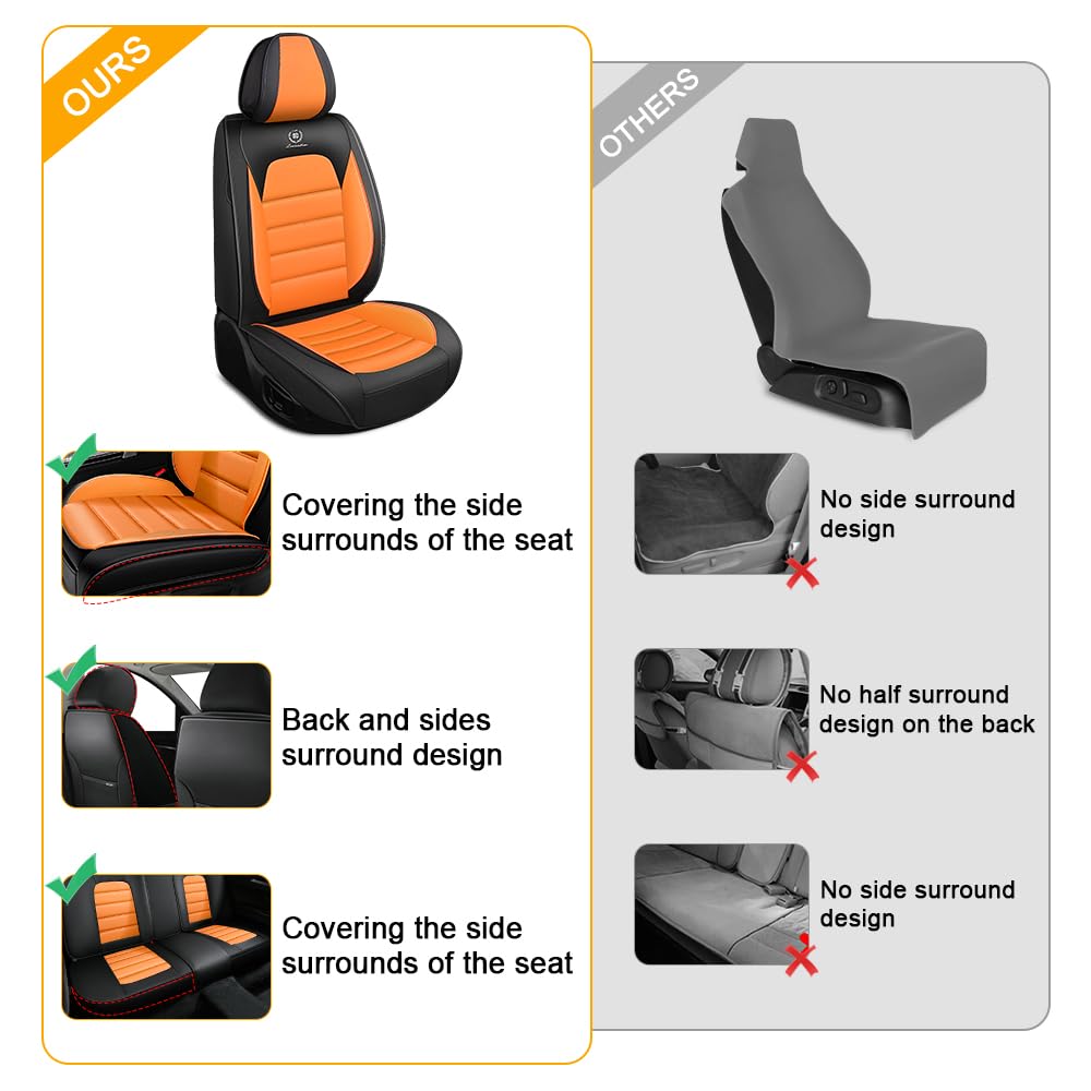 5 Seat Covers Fit for Chevrolet Chevy Equinox 2005-2025 Waterproof Premium Leather Automotive Accessories Seat Protectors Seat Cushions — view 6