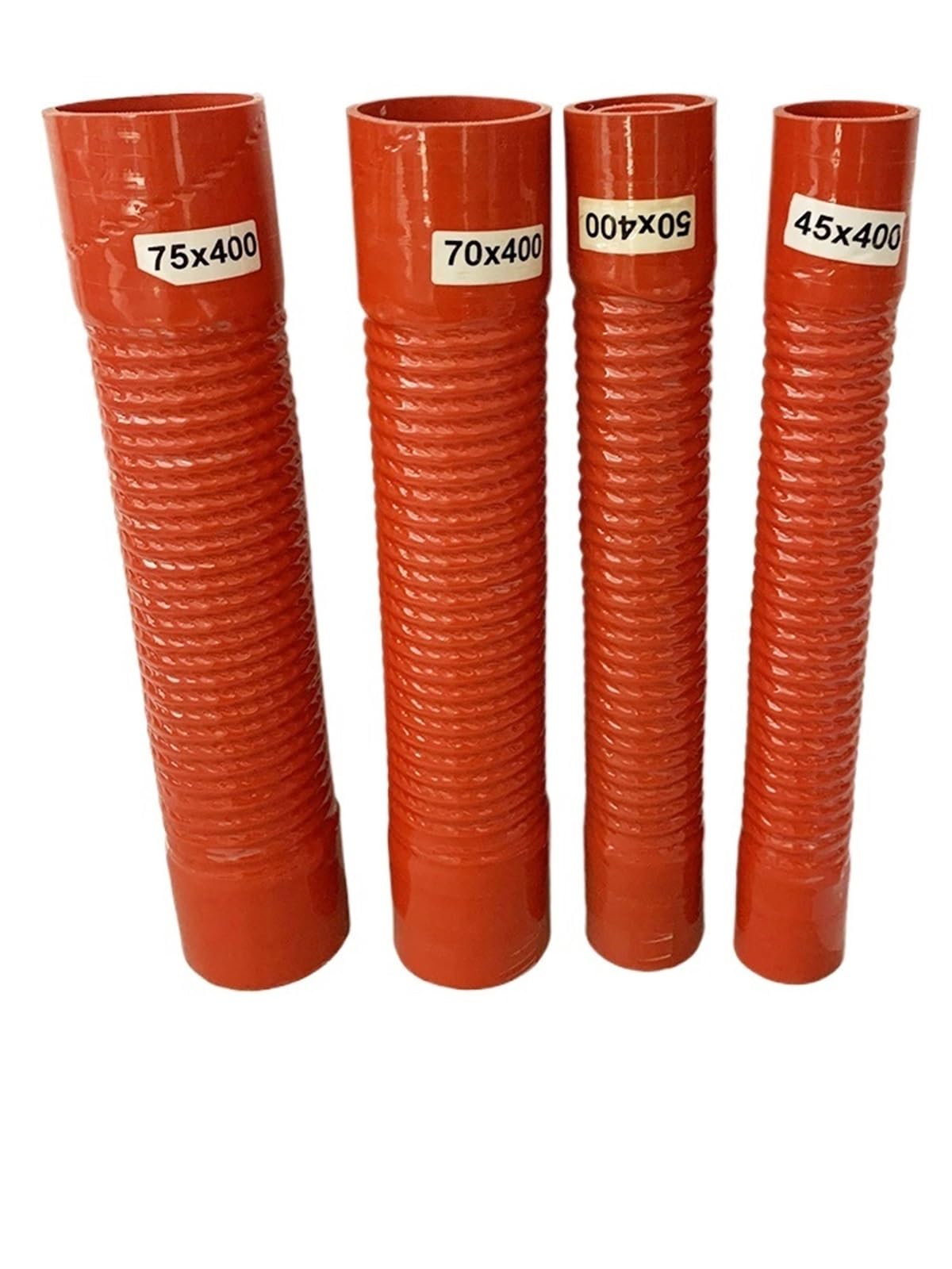 Manguera de Silicona de Vacío Manguera flexible de silicona roja y 2 abrazaderas, diámetro interior 30-1000 mm, longitud 400, tubo admisión aire(Red ID100X400MM)