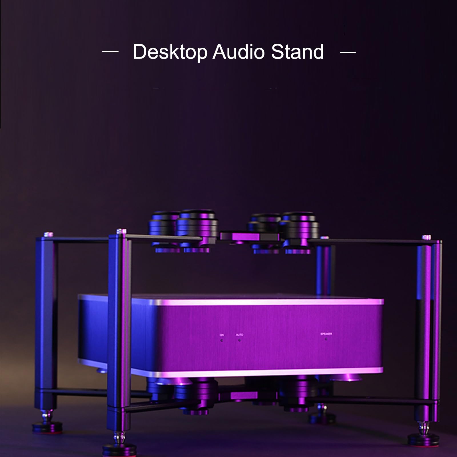 Étagère d'angle à 4 niveaux en métal pour matériel audio-vidéo et équipement audio-vidéo - Armoire stéréo pour équipement informatique - 38 cm de haut