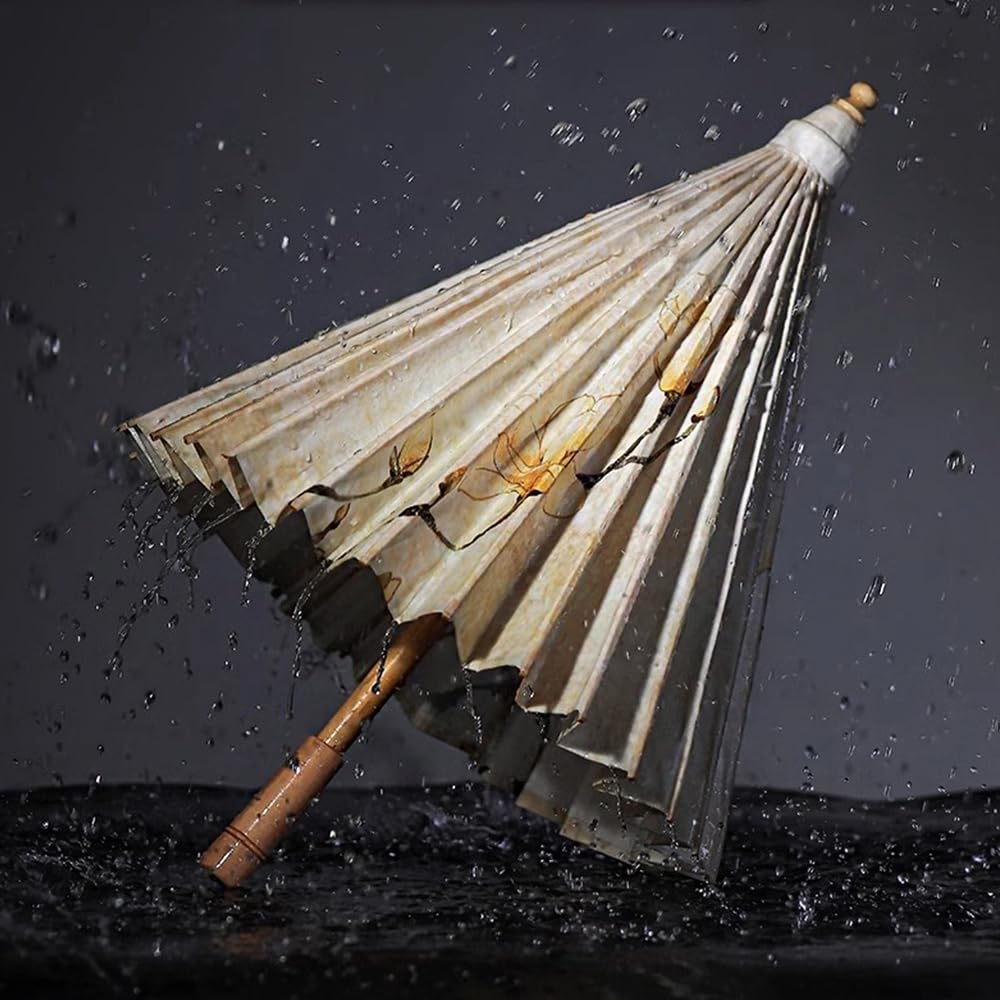 Sombrillas de parasol de papel, Sombrillas, sombrillas, accesorios de danza clásica, disfraces de fiesta y decoraciones de cosplay hechos a mano en papel al óleo chino clásico(100)