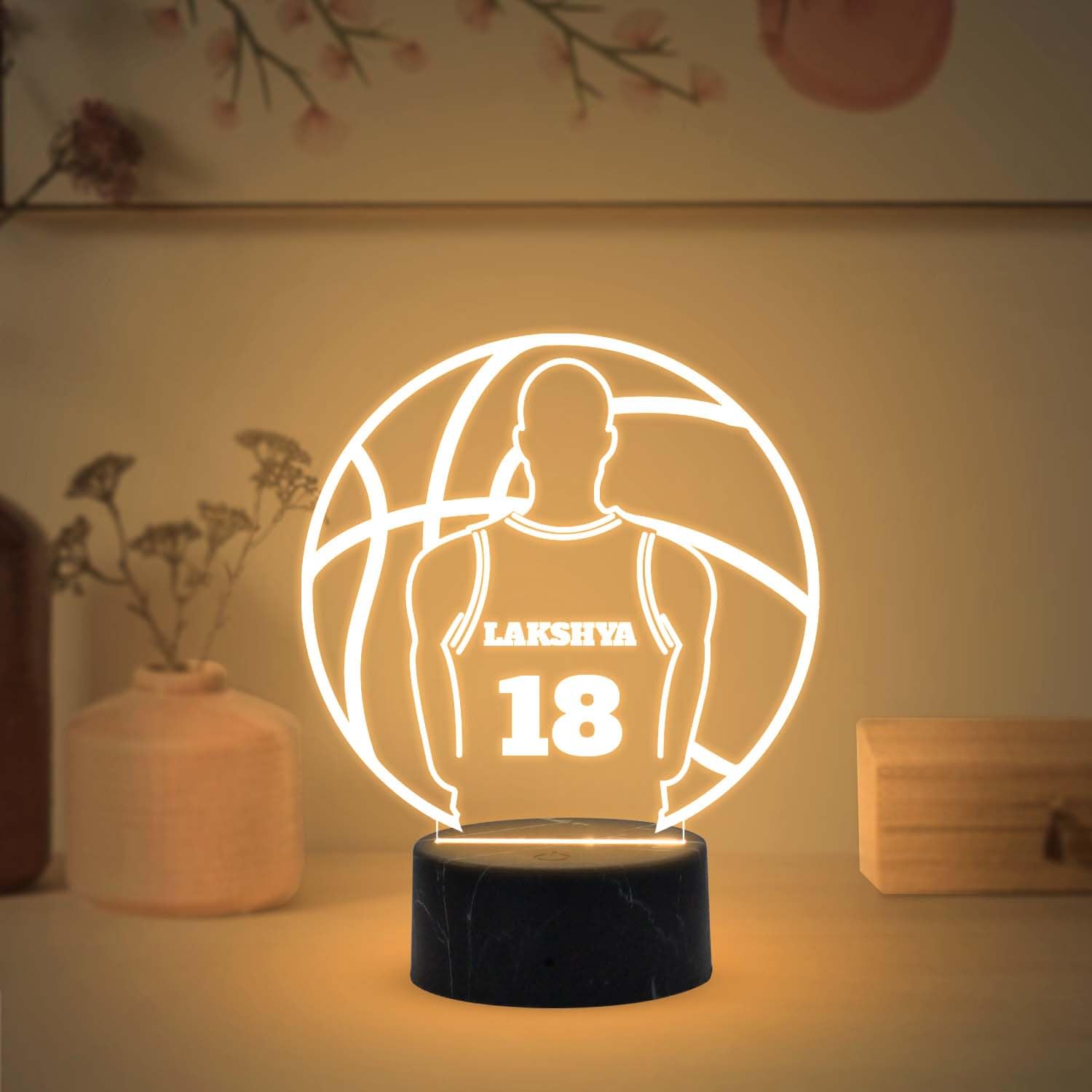Personalized Basketball Lamp - Custom Name Gift -1