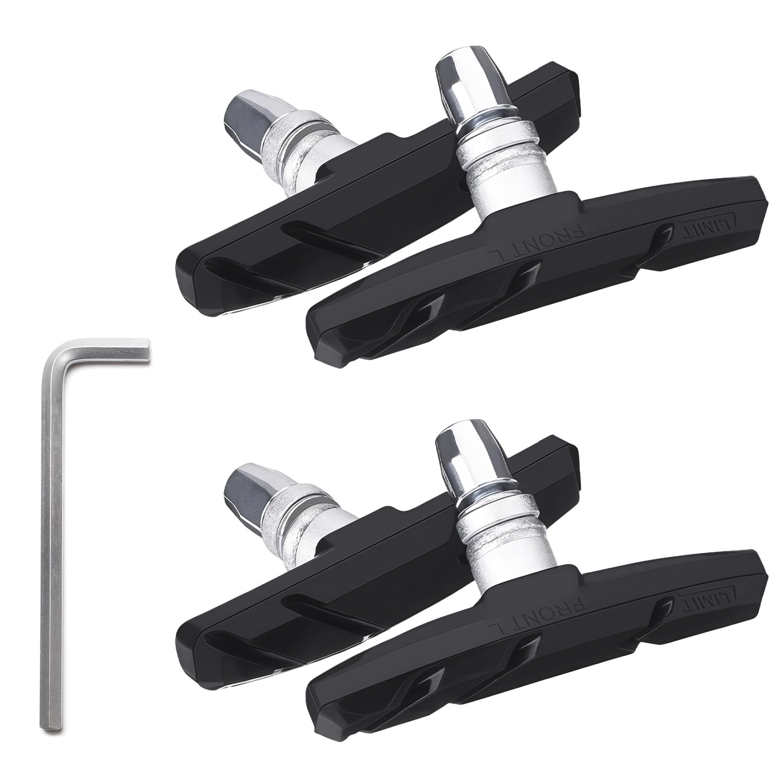 Set di 4 pastiglie freno a V per bicicletta, 70 mm, per freni a cerchione, ganasce dei freni silenziose, pastiglie dei freni, pastiglie dei freni, ganasce freno anteriori e posteriori in gomma