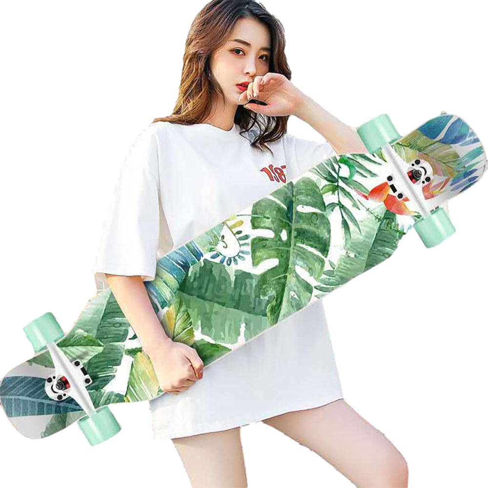 Longboard Skateboard Pro - Monopatín completo de 8 capas de arce cóncavo, para principiantes y adolescentes, niñas y adultos